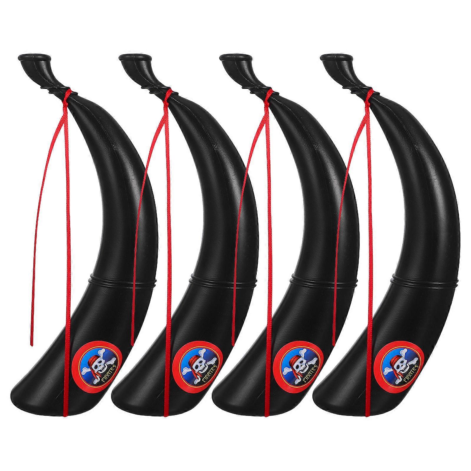 Halloween Party Toy Plastic Bugle for Playing 4Pcs Pirates Horn Props