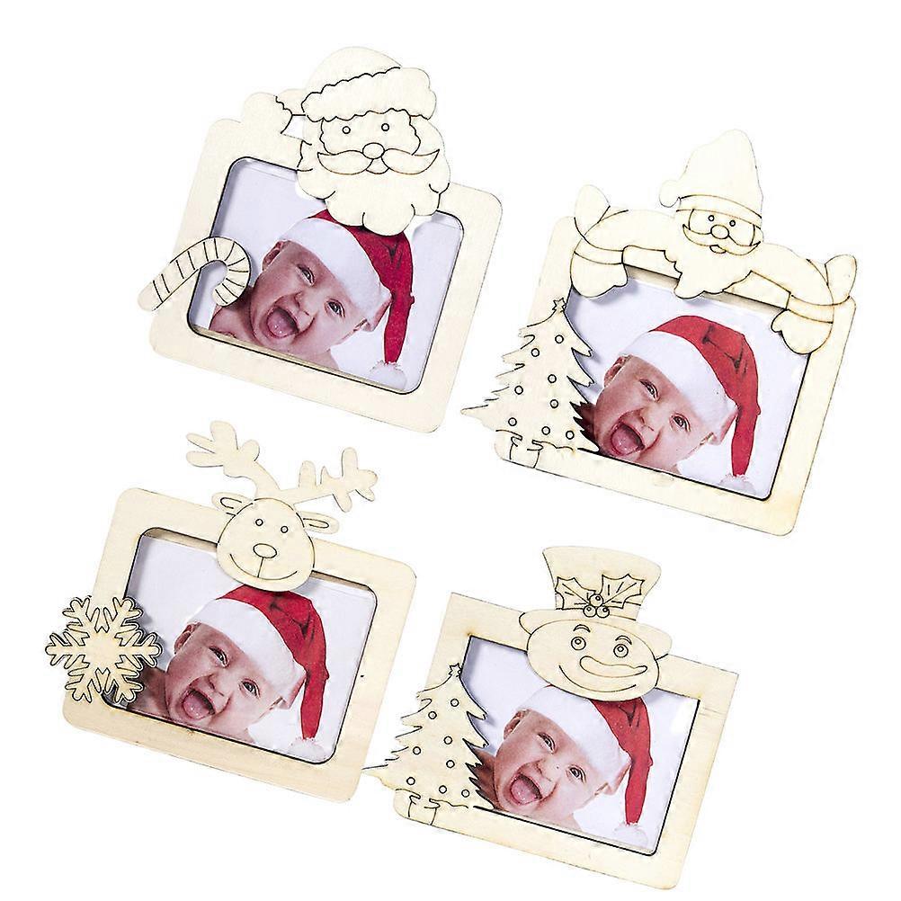 Chic Christmas Photo Frame For Home Bedroom Decor 14 X 13 X 0.5 Cm With Assorted Color 4Pcs
