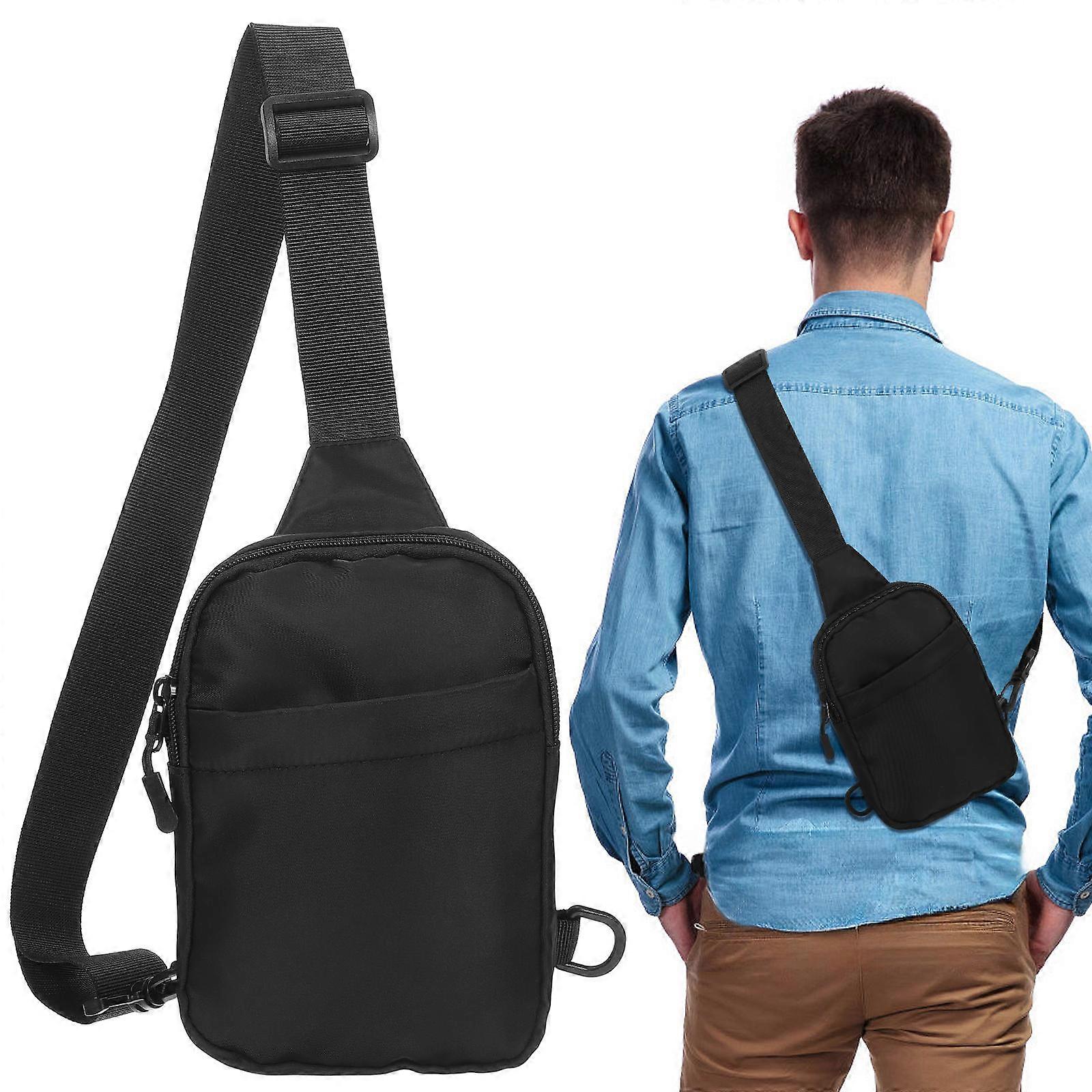 Black Oxford Cloth Crossbody Bag for Storage Use with 3Pcs Set
