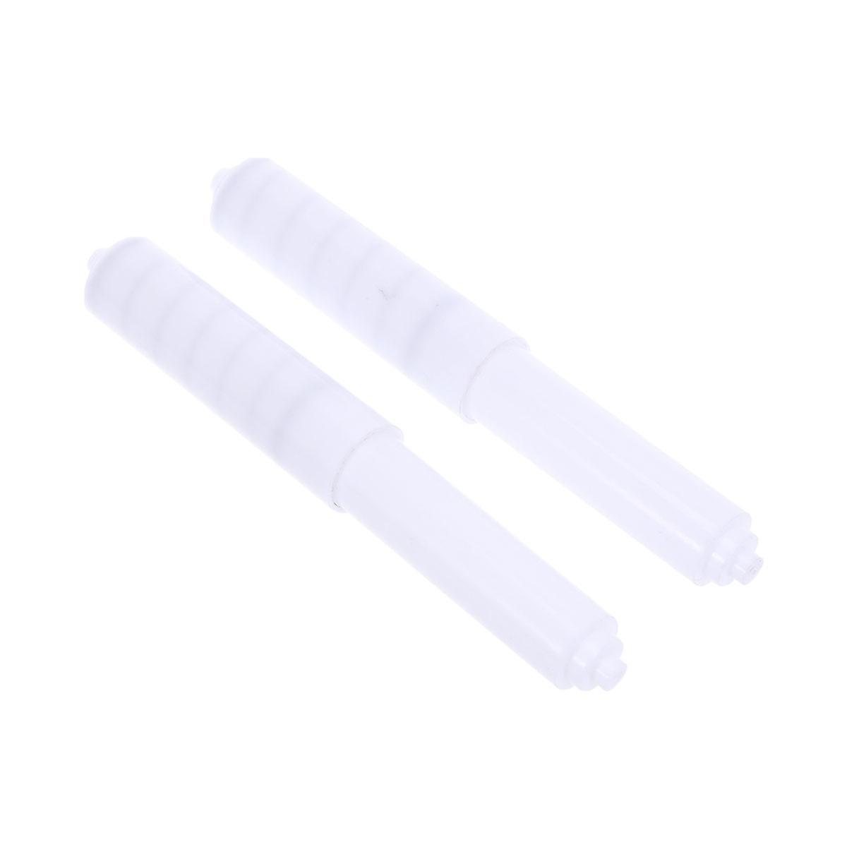 Spring Loaded Toilet Paper Roller Plastic Replacement 4Pcs White Holder