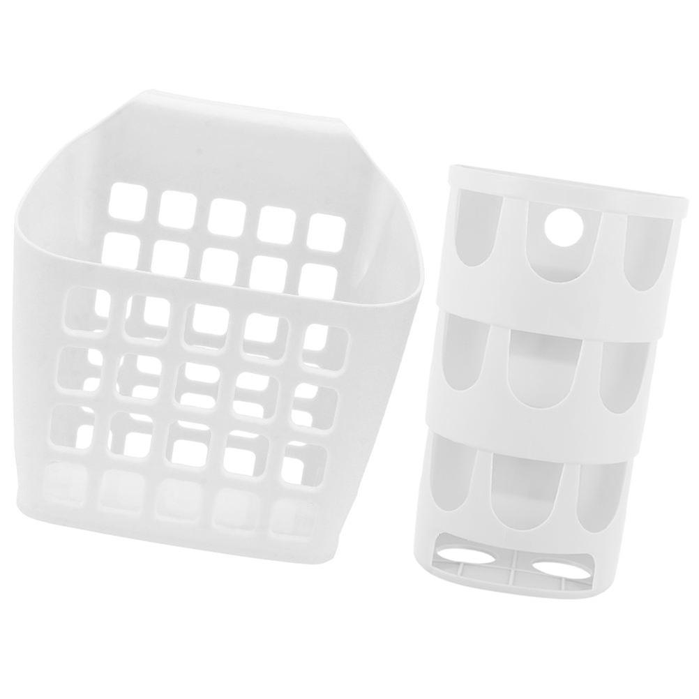 White Rabbit Feeder Hay Holder for Storage 8Pcs Plastic Basket