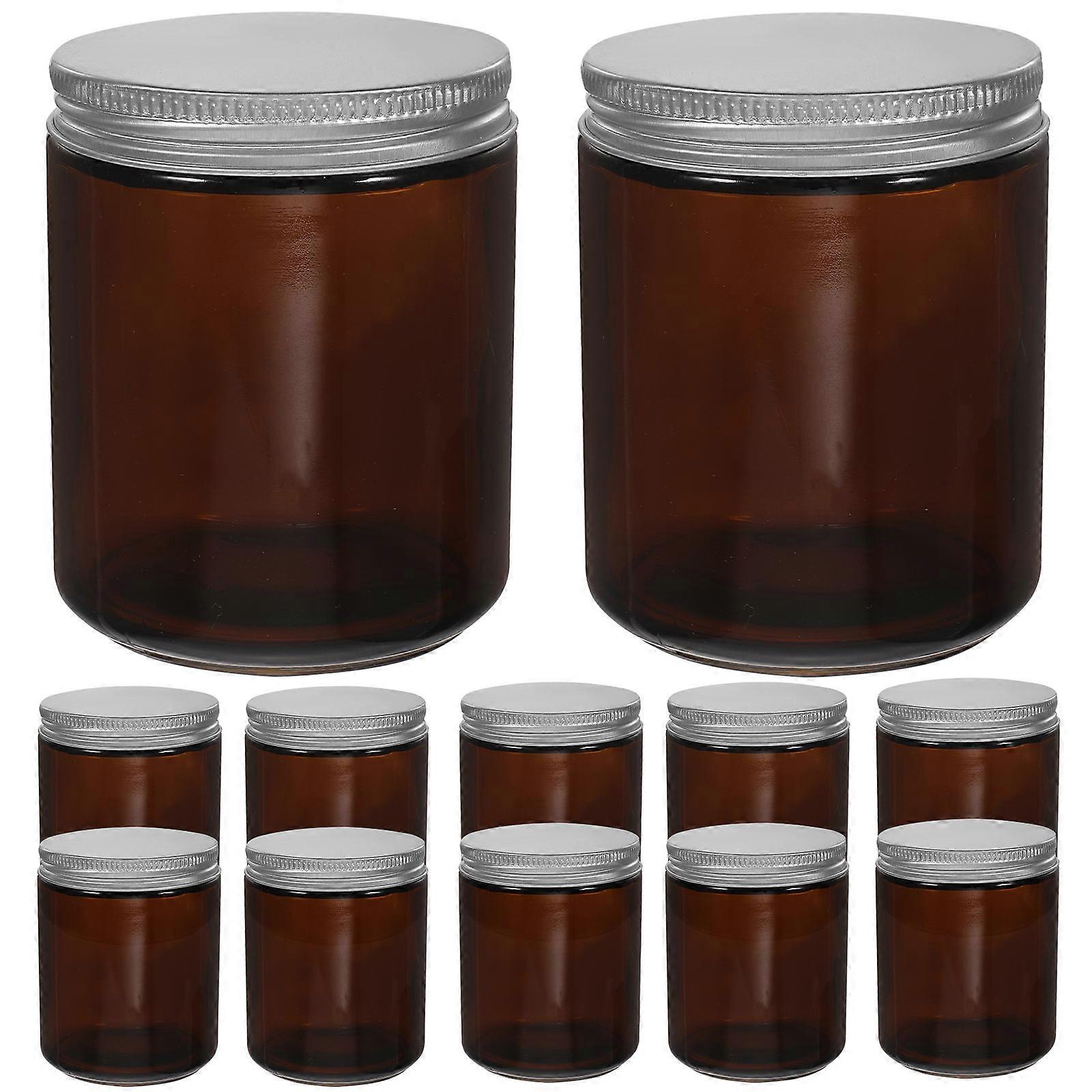 Empty Glass Candle Holder Jars for Storing 24Pcs with Lids