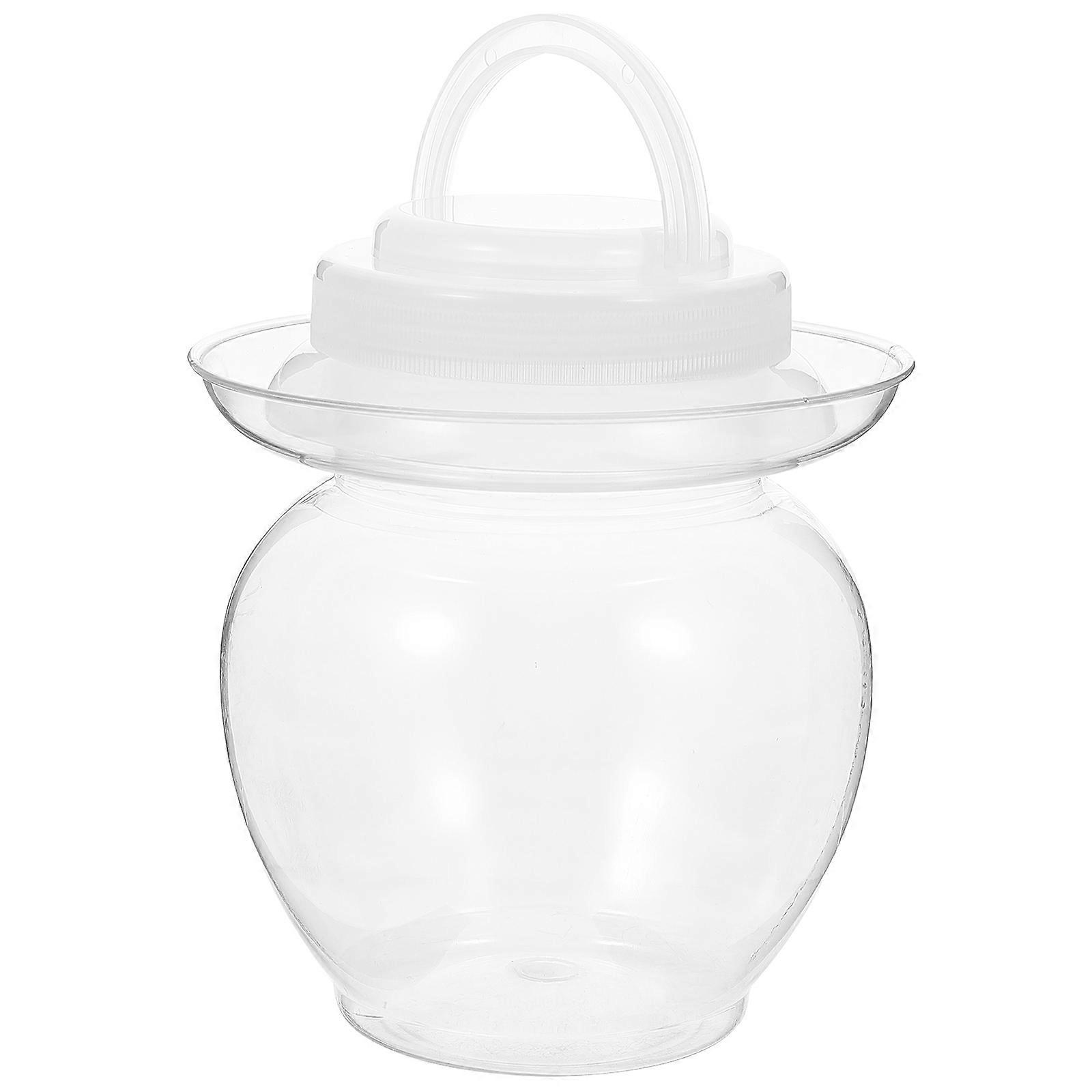 Fermenting Jar Pickling Container Sealed Storage Home Use Clear Plastic 1Pcs