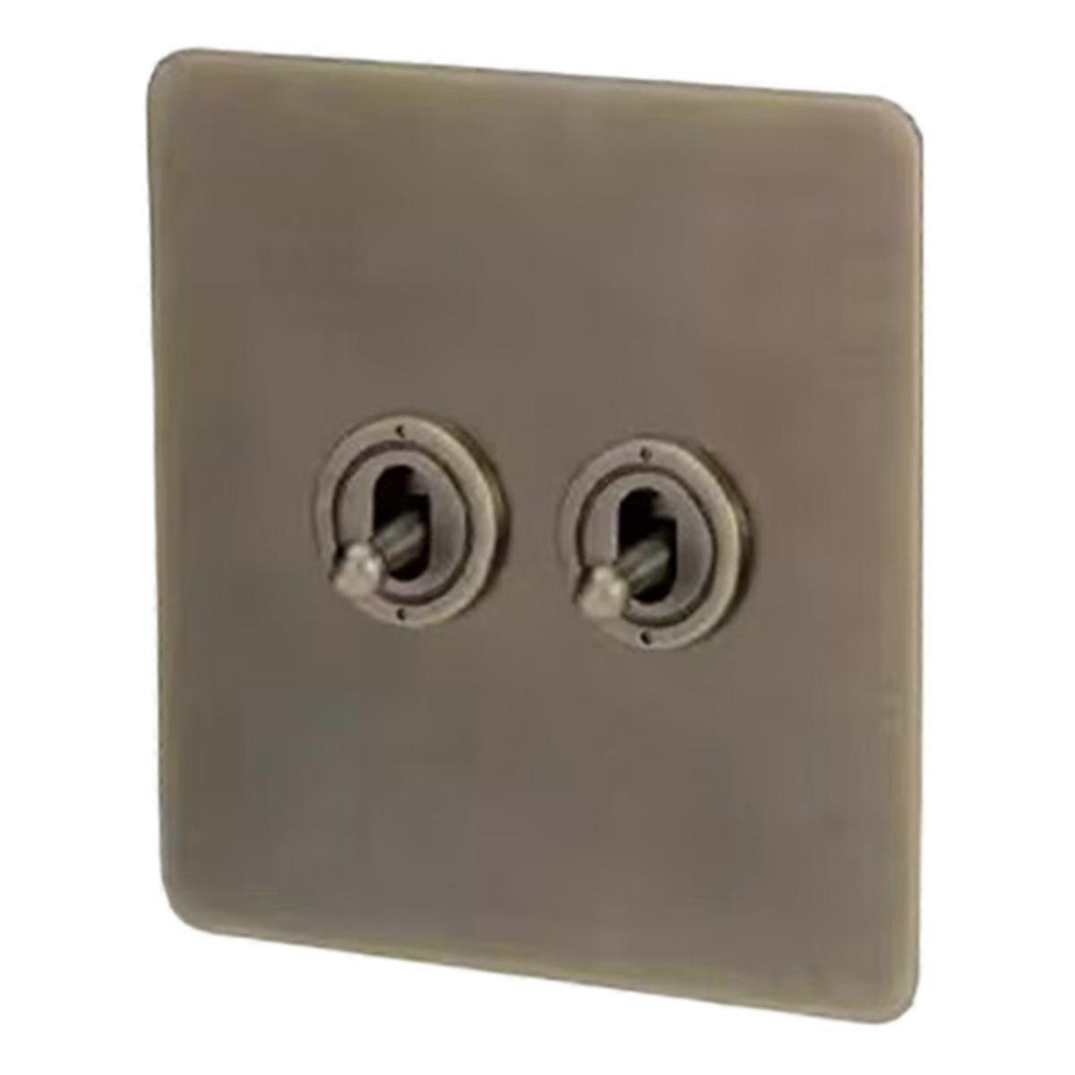 220V Toggle Switch Vintage Bronze Sockets and Switches Wall Light Switches Dimmer Switch Wall Outlet Plate,C