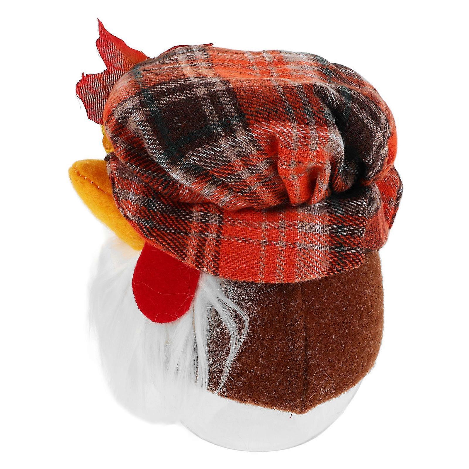 Thanksgiving Gnome Decorative Doll For Autumn Harvest Festival In Multi Color With Simple Style For Indoor Use 2Pcs