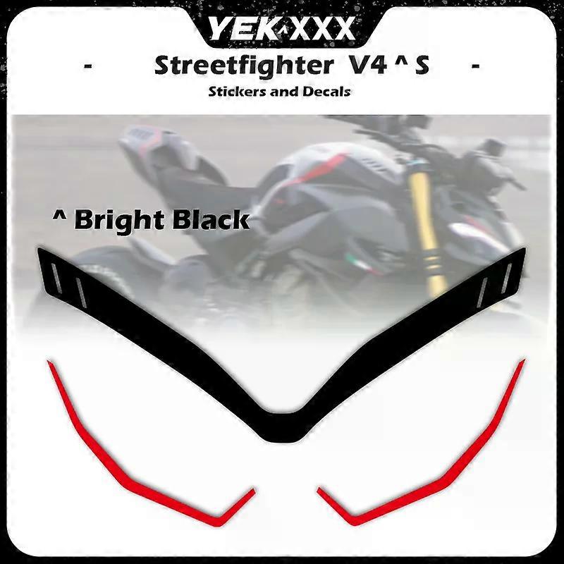 Applicable Motorcycle Fairing Shell Sticker Decal - Lines & Headshell Hood Decals V4 V4S For Ducati Streetfighter V4 V4S