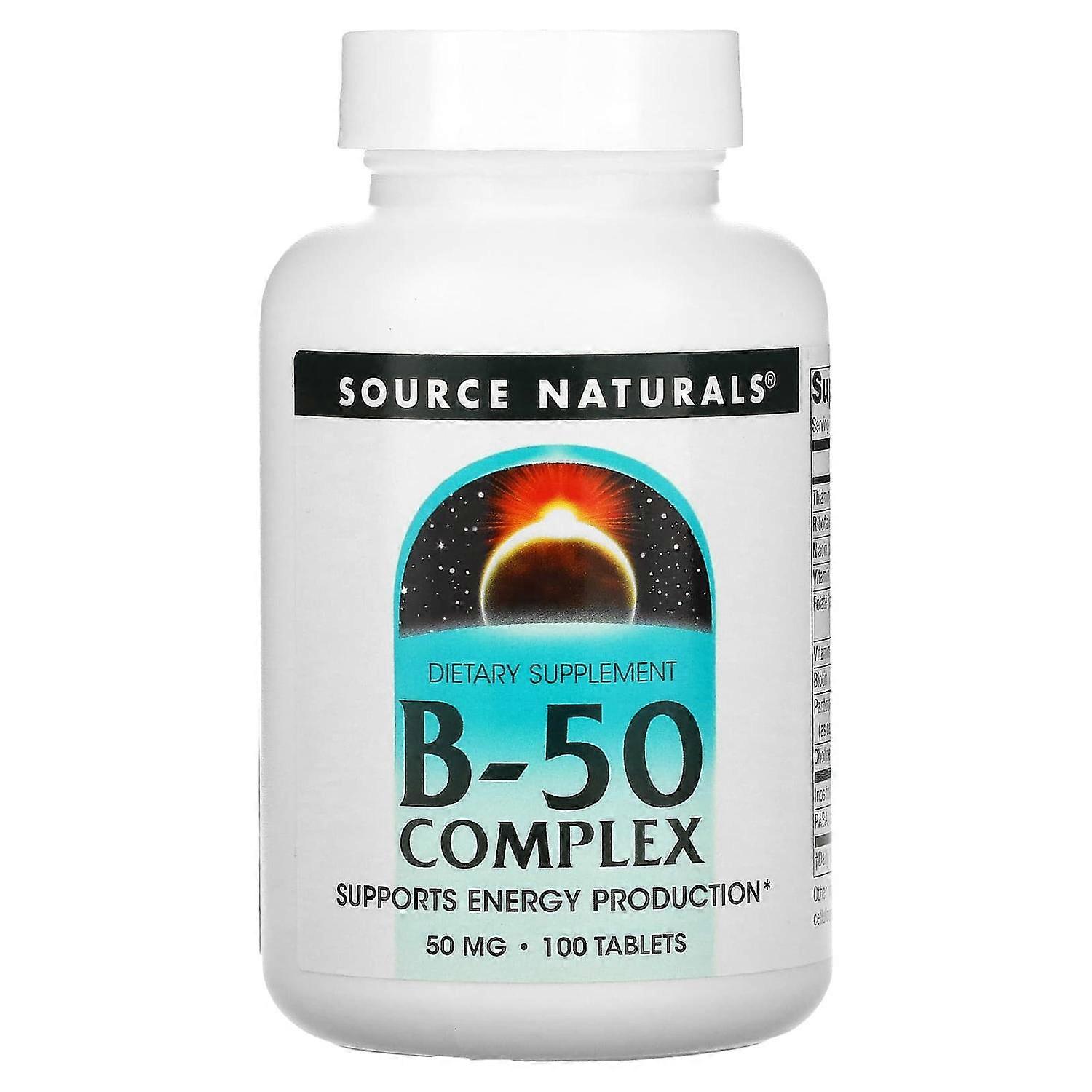 Source Naturals, B-50 Complex, 50 mg, 100 Tablets