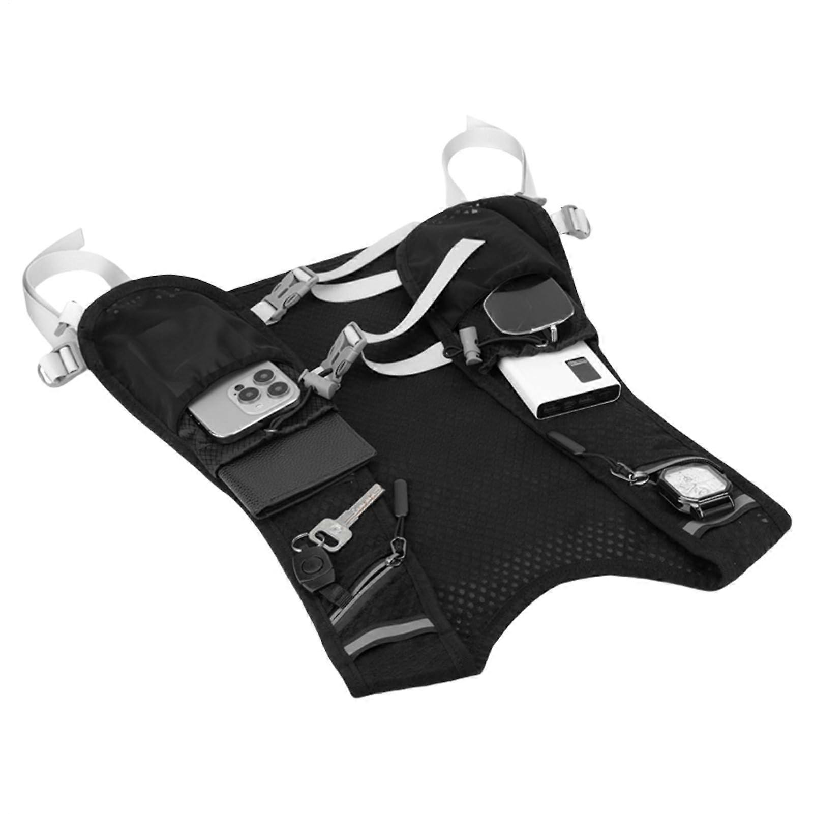 Running Hydration Reflective Adjustable Running Vest Lightweight Breathable Hydration Vest Backpack Compatible