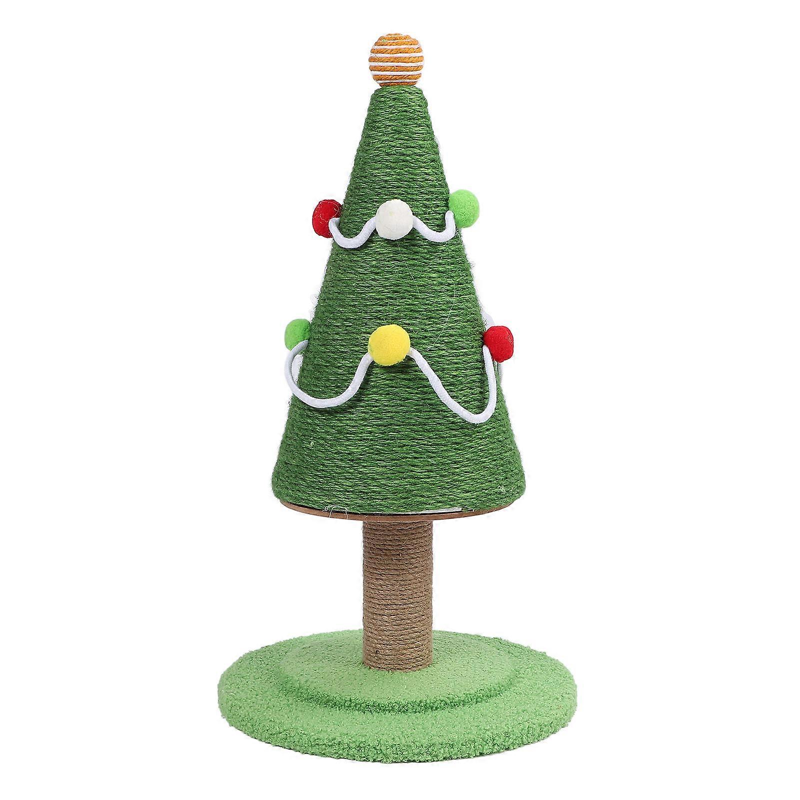 Cat Scratching Post Xmas Tree Style Sisal 30x47cm Medium