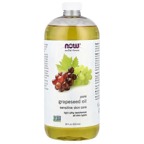 NOW Foods, Solutions, Pure Grapeseed Oil, All Skin Types, 32 fl oz (946 ml)
