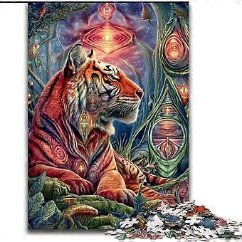 Jigsaw Puzzles for Adults Animal Tiger Art Jigsaw,Learning Educational Toys Family Games Unique Birthday And Gifts - PT 1178