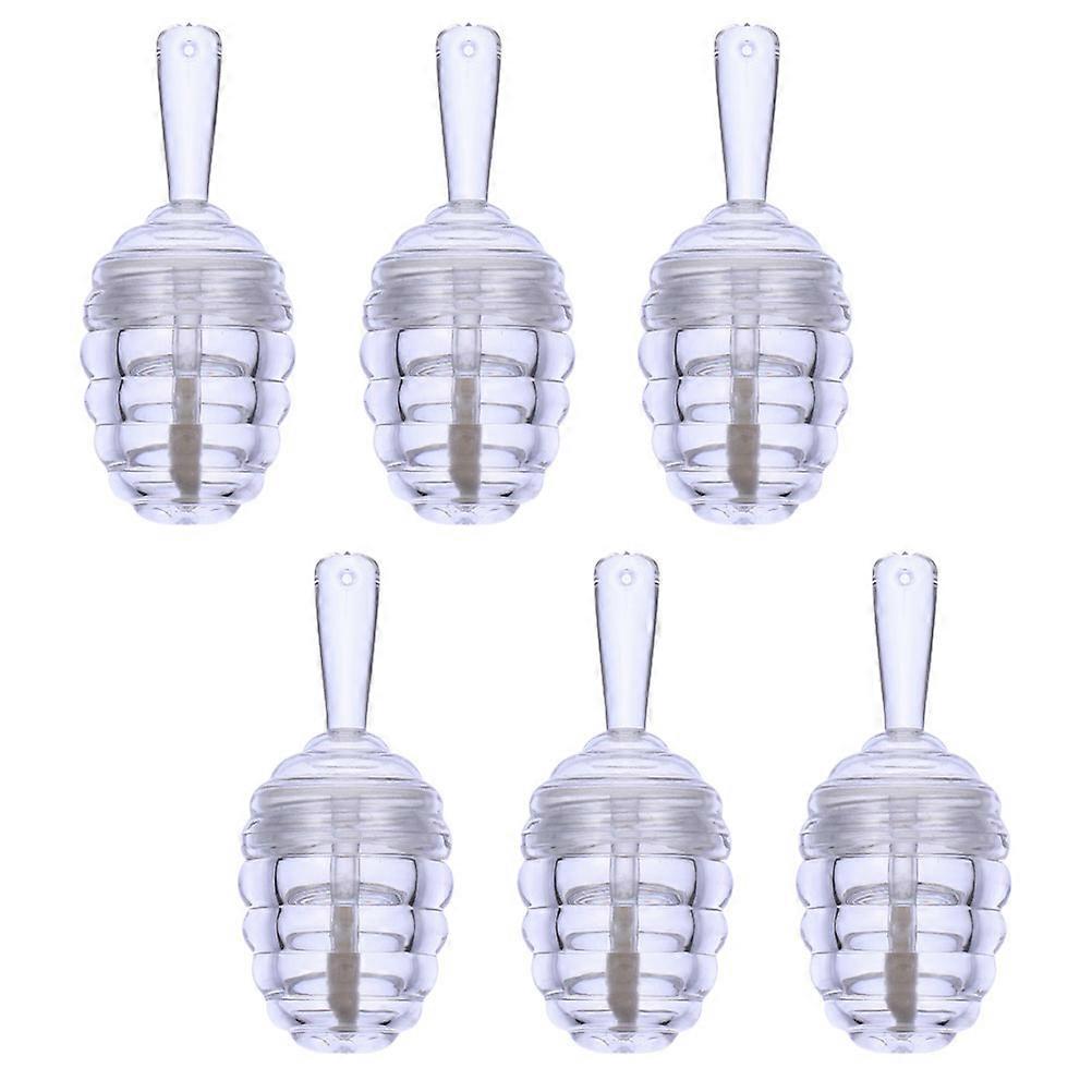 Empty Lip Gloss Tube Transparent for 6Pcs Honeycomb Lip Balm Bottles
