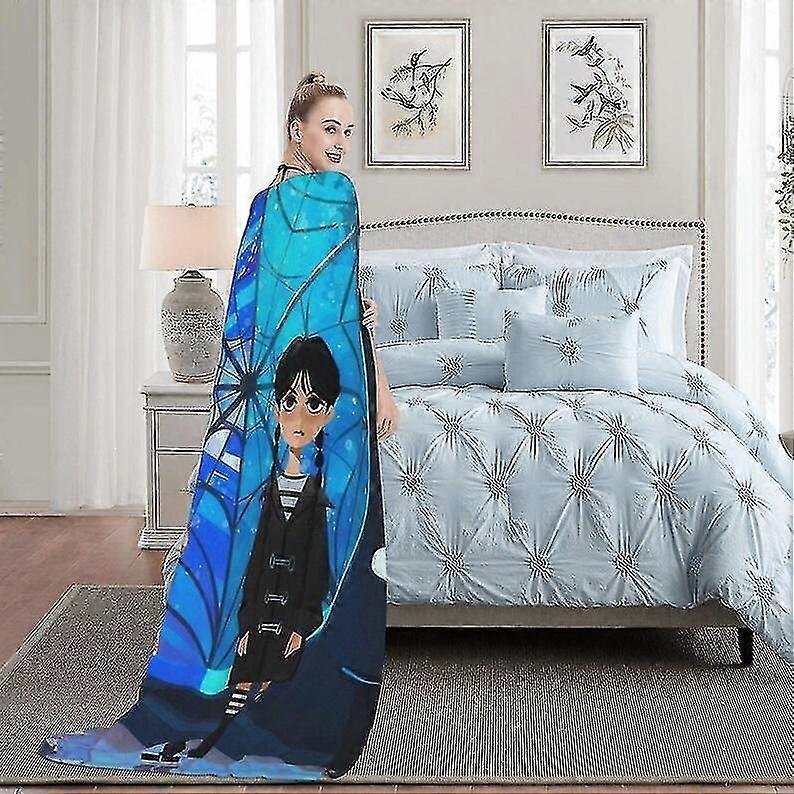 Blanket Wendnesday Custom Name Blanket Printed Soft Flannel Fleece Warm Video Games Throw Blankets For Home Bed Couch Bedspreads