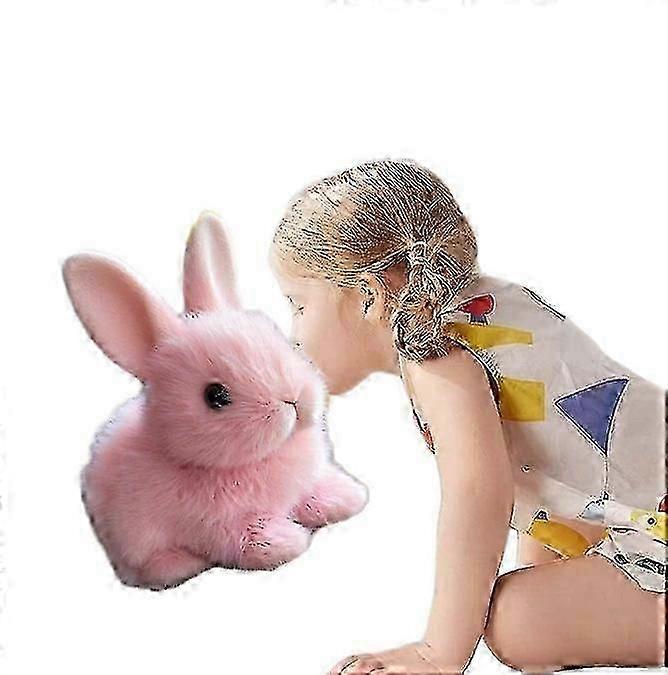 Interactive Hopping Bunny Plush Toy with Electric Features