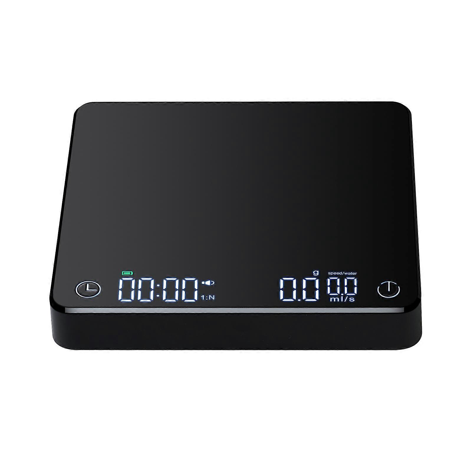 LED Wireless Display Coffee Scale Multi-functional Kitchen Scale 5kg/0.1g Espresso USB Charging Electronic Scale Gram Weight Timing Scale