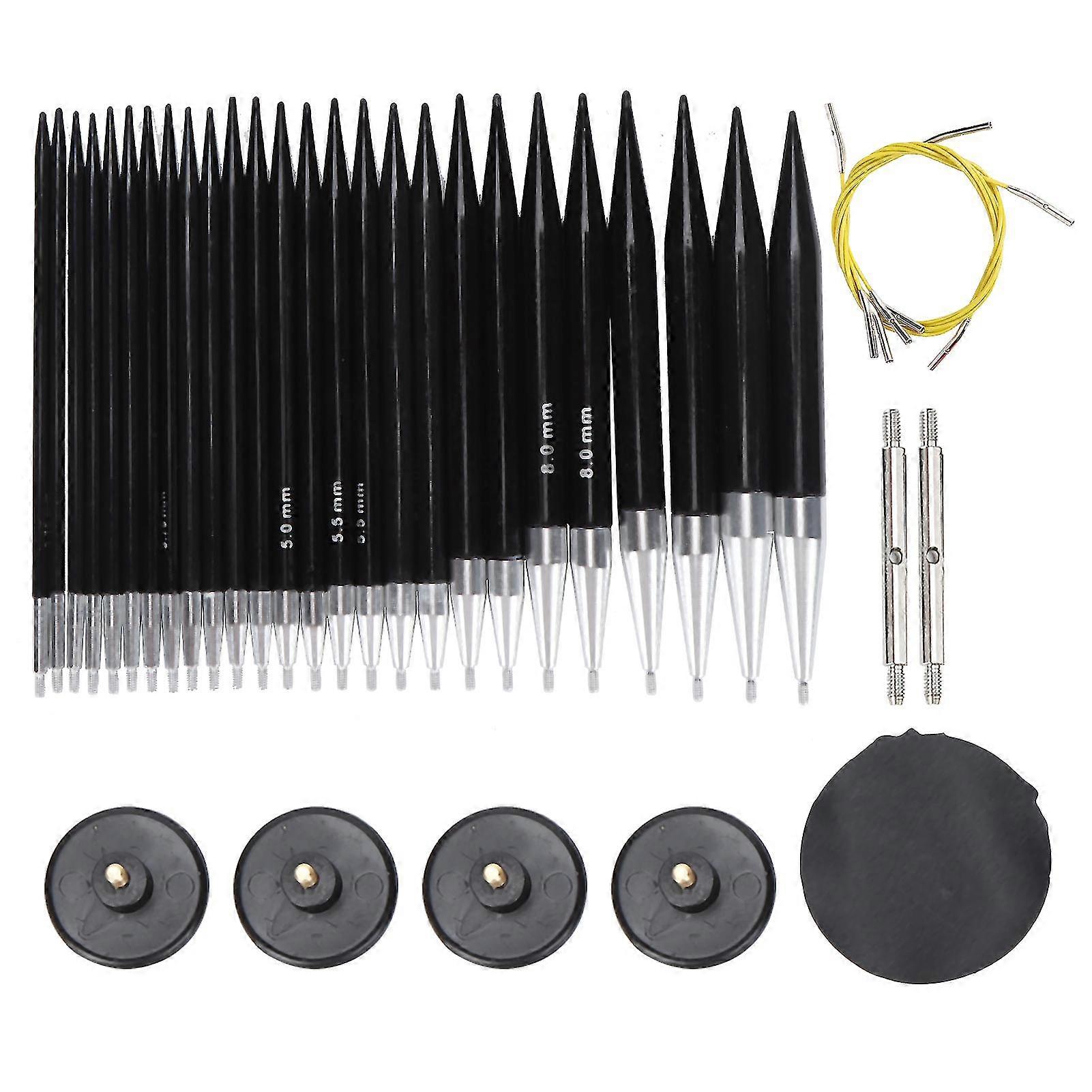 Knitting Needles Set Interchangeable Portable Removable Sweater Circular Knitting Tools