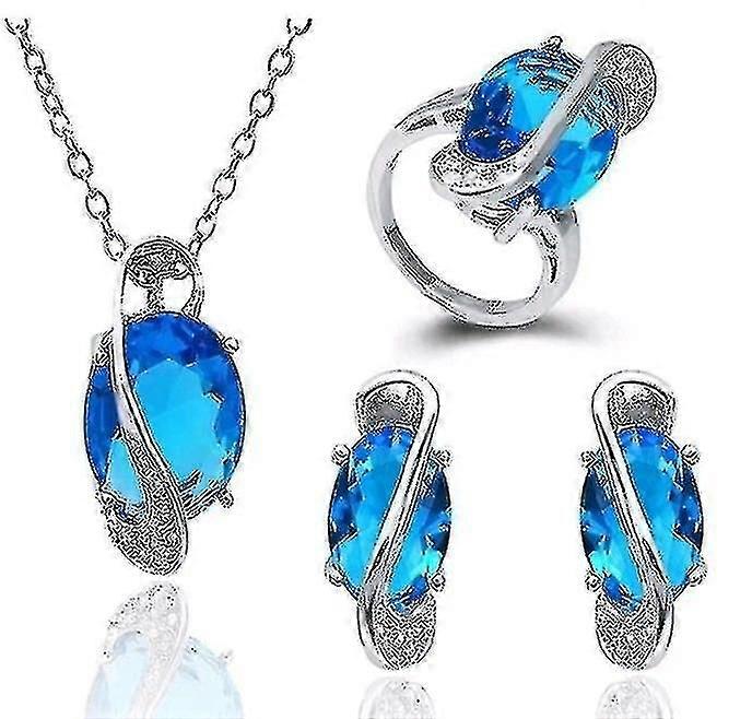 Luxury Necklace Earrings Ring Set