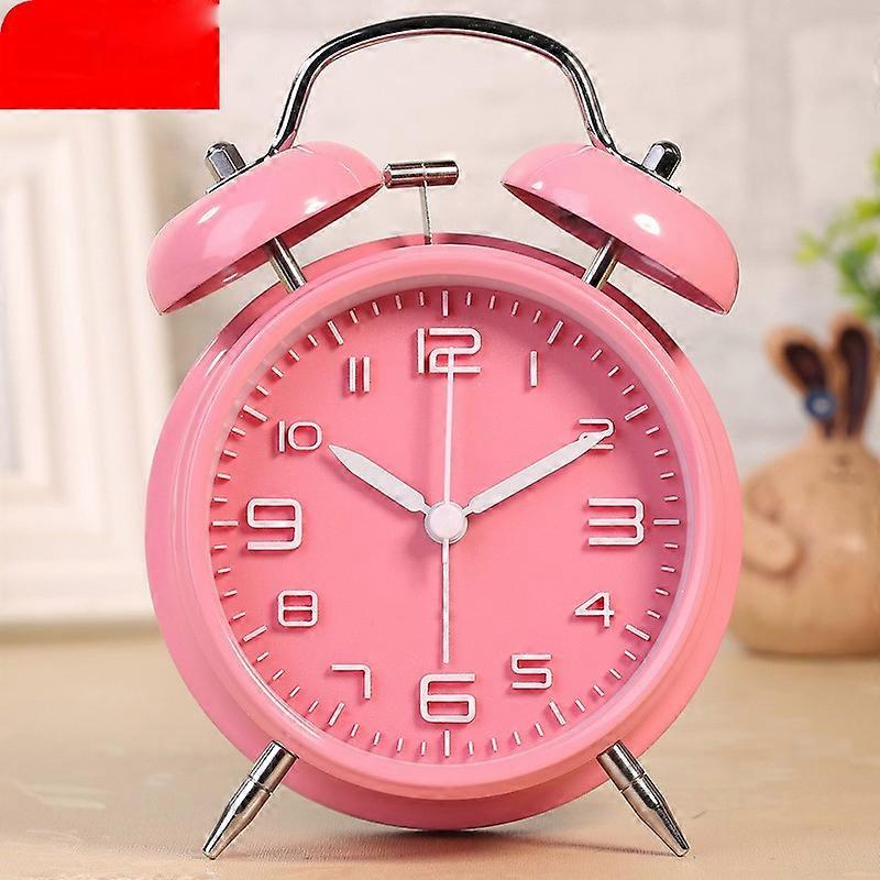 Analog Alarm Clock - 4 Inch Vintage Alarm Clock Bedrooms, Small Clock Battery