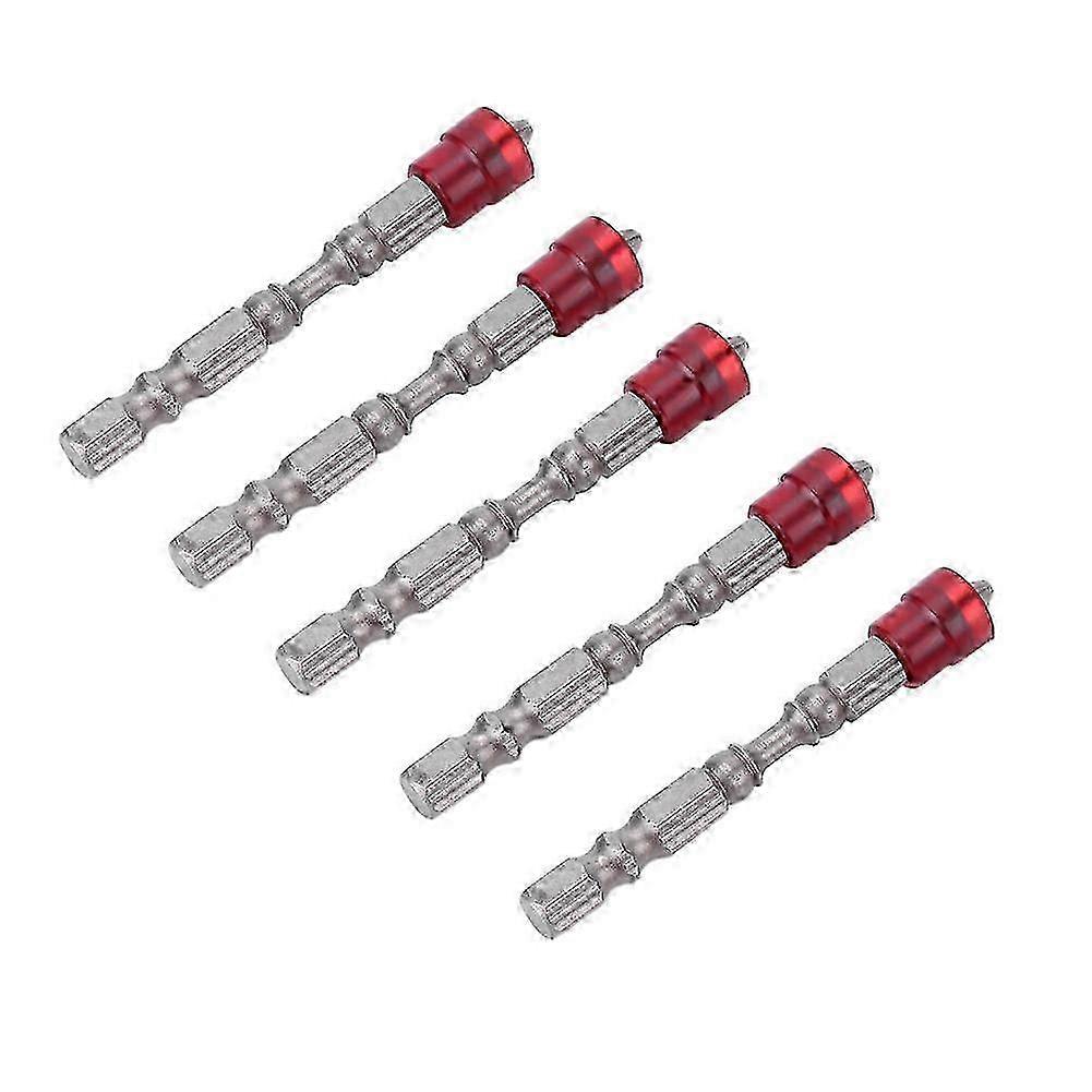 Magnetic PH2 Screwdriver Bits Set for Drywall Screws 1/4inch Shank (Red)