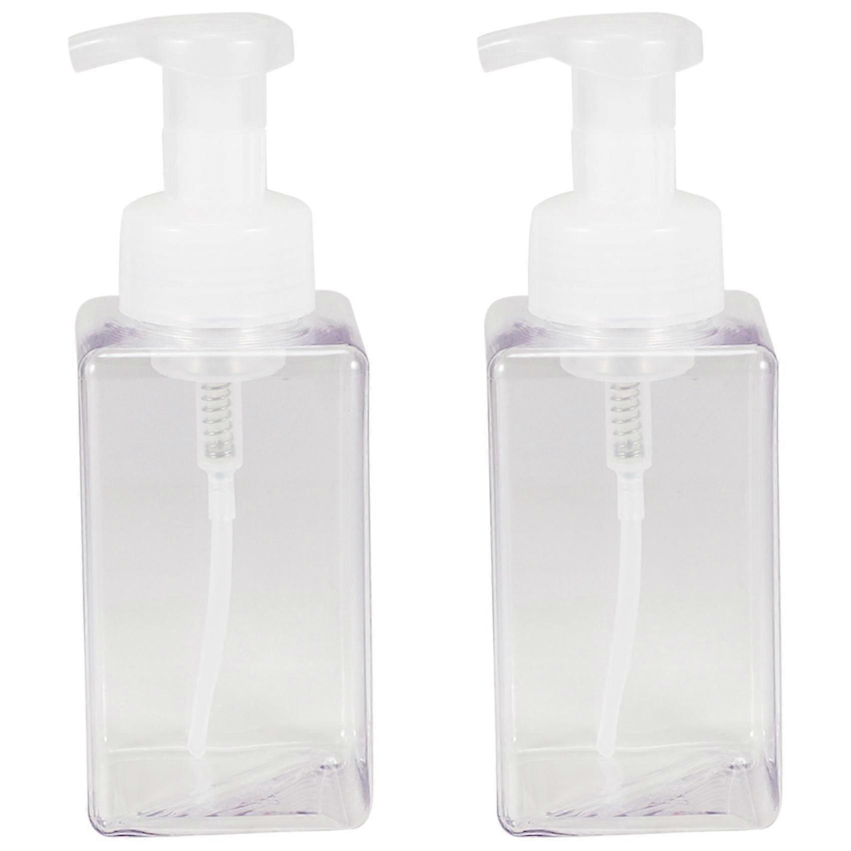 2 Pack Foaming Soap Dispenser 15oz Refillable Foam Liquid Hand Soap Empty Plastic Pump Bottle Conta