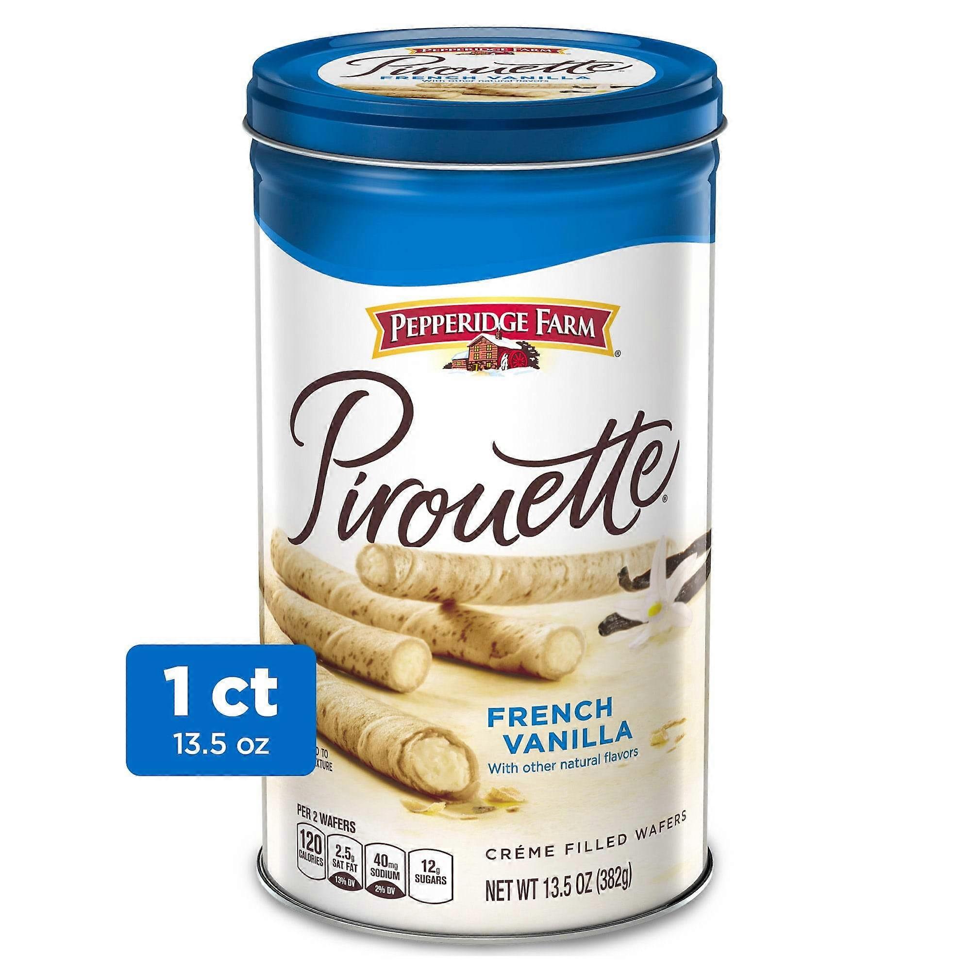 Pepperidge Farm Pirouette Cookies ، رقائق الفانيليا الفرنسية المحشوة بالكريمة ، 13.5 أونصة