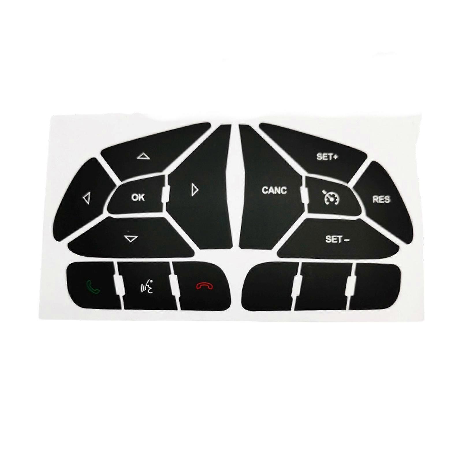 UniversalAutomotive Button Cover Stickers Decals High Adhesion PVC Materials Universal For Faded Controls Scratch Proof Multicolor