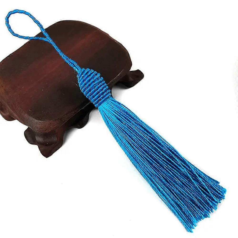 Tassel Bookmark with Cord Loop for DIY Jewelry Making, Chinese Knot, 6 Inch Lake Blue, Set of 6