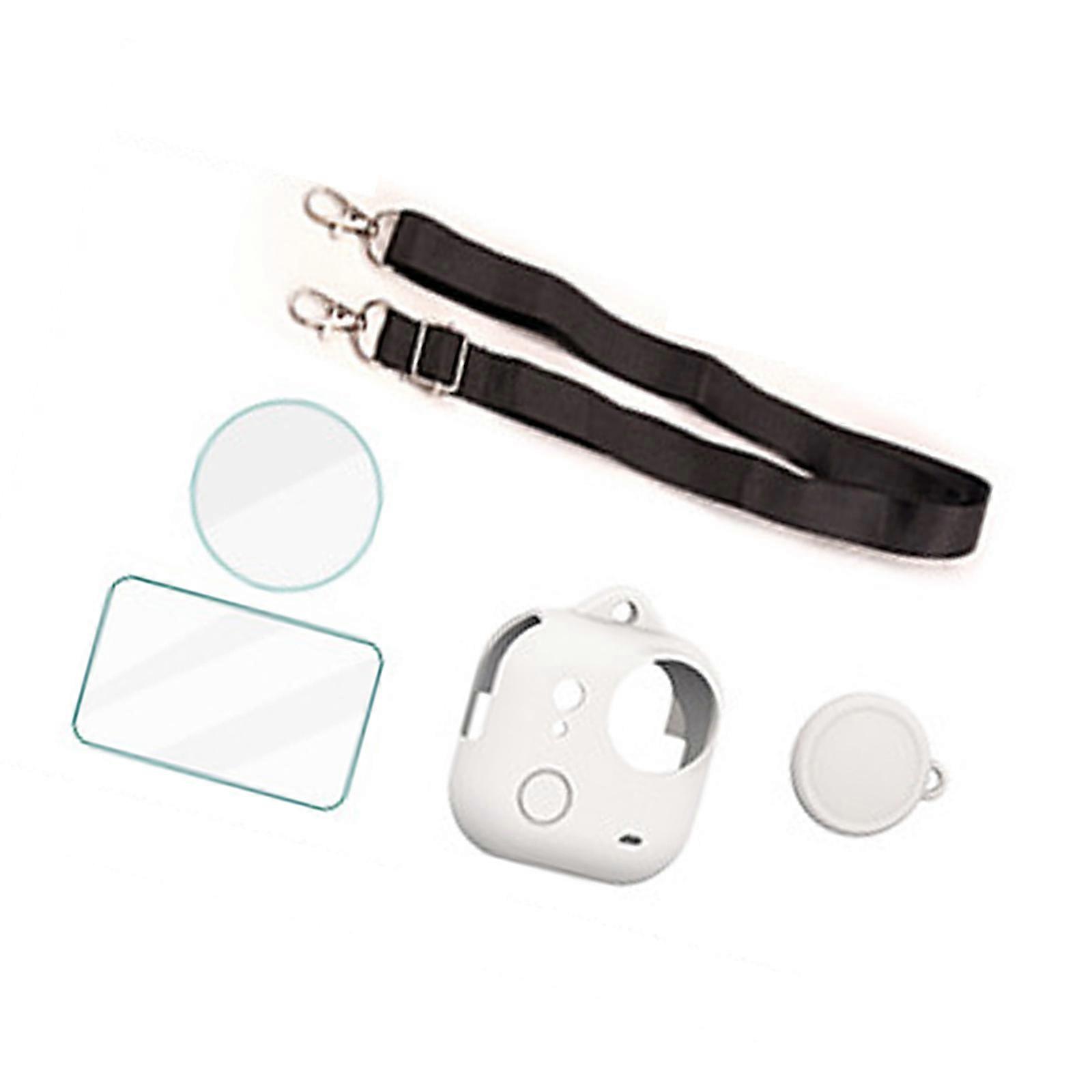 Elastic Silicone Camera Thumb Holder Soft Anti Slip Grip For Compact Action Cameras Ergonomic Design Portable Accessory  White