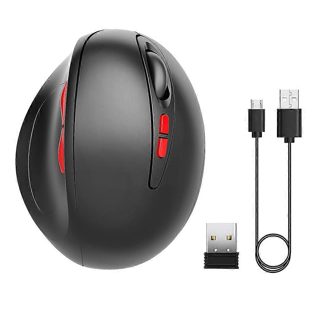 HXSJ T31 Vertical 2.4G Wireless Mouse Rechargeable USB Mouse with Ergonomic Design for Windows