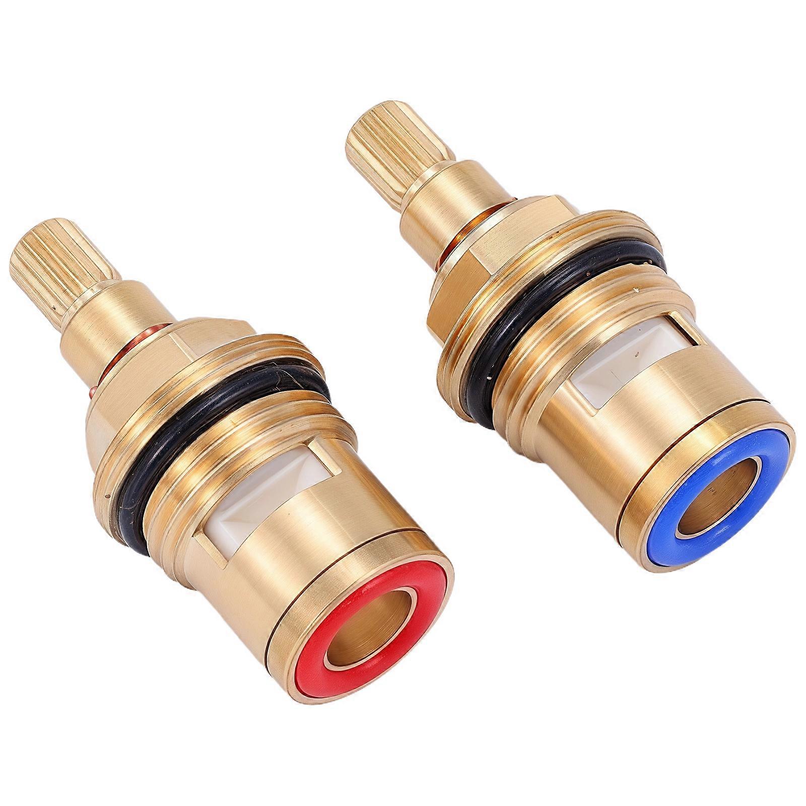 Strong Brass Double Thread Replacement Cartridges Ceramic Disc Technology Fast Response Water Flows Control for Home Multicolor
