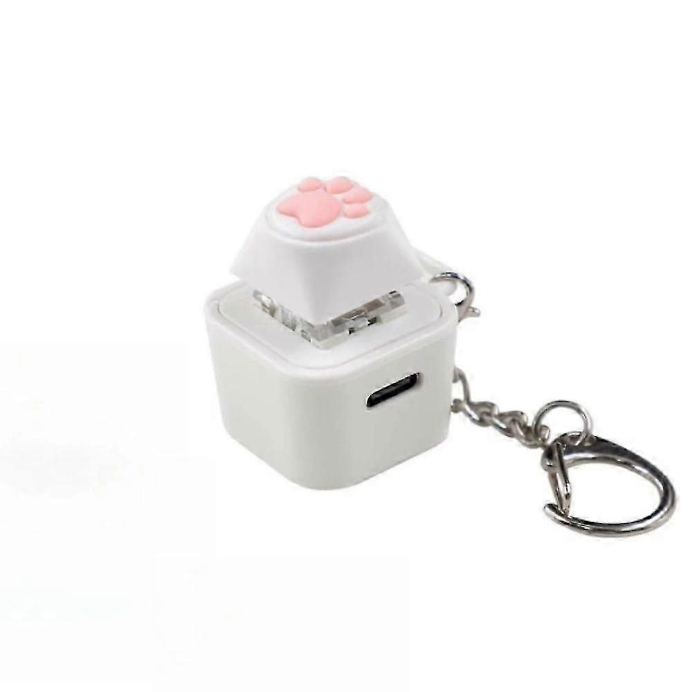 Croaking Frog Keychain,Rechargeable Stress-Relieving Clicky Keyboard