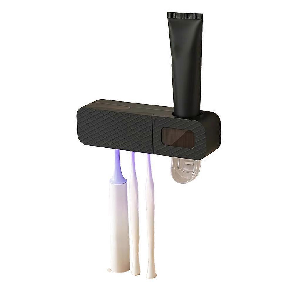 Toothbrush Holder Wall Mounted Automatic Toothpaste Squeezer Storage Rack Bathroom Accessories Toothpaste Dispenser A