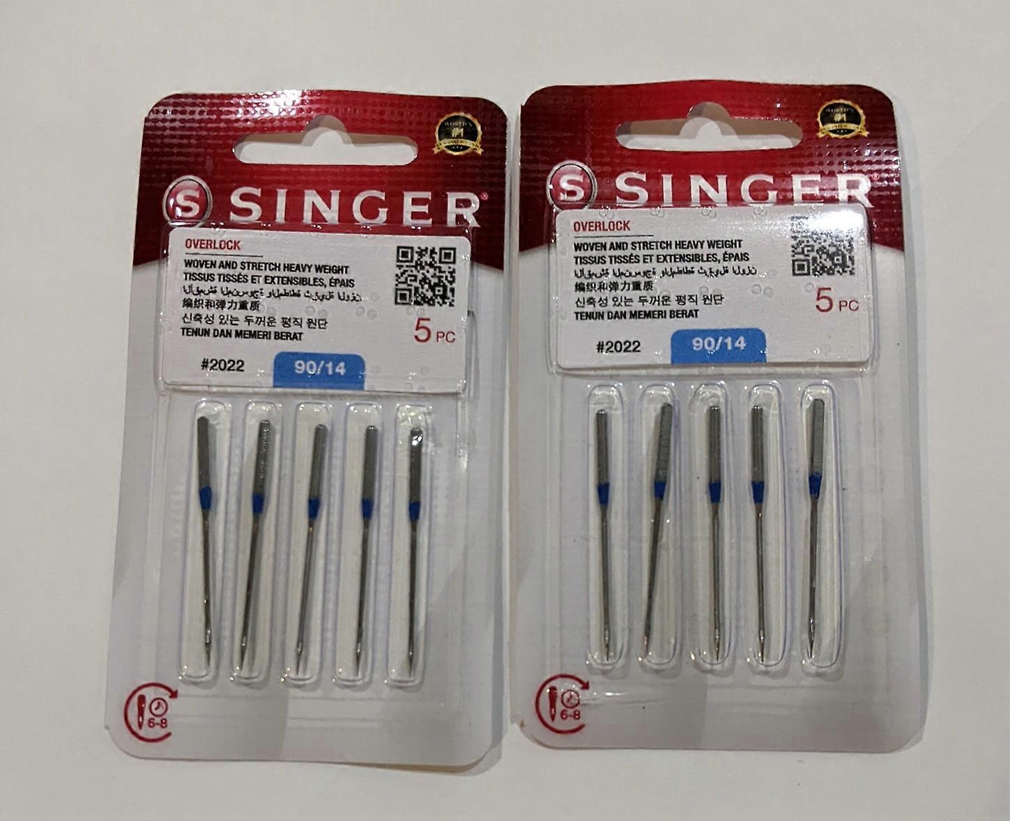 10PCS Singer Overlock Sewing Machine Needles 2022 Size 14