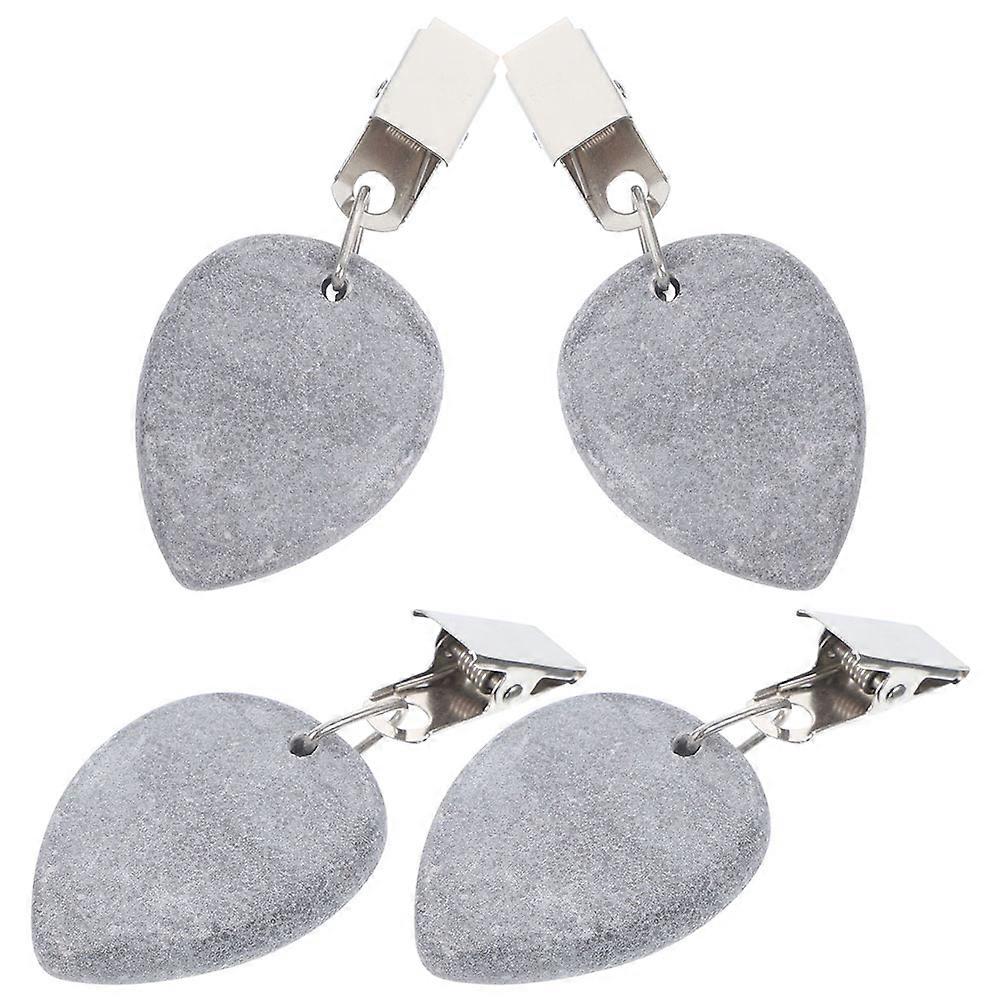 Marble Table Cover Clip for Home Decor 12Pcs Tablecloth Weights Grey