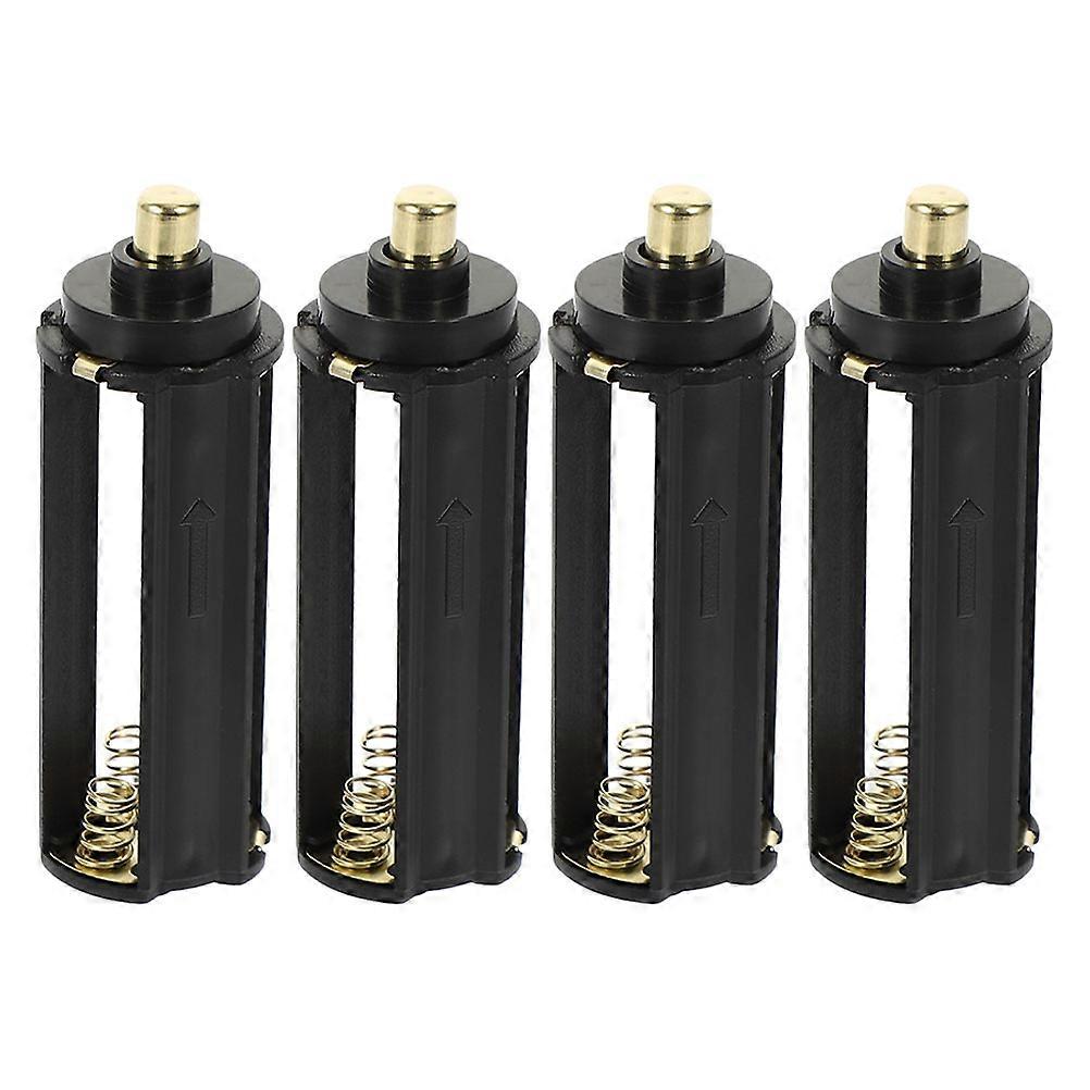 4pcs Battery Holder Case for DIY Organizer Practical Cylindrical Type for Flashlight 3 X AAA Battery