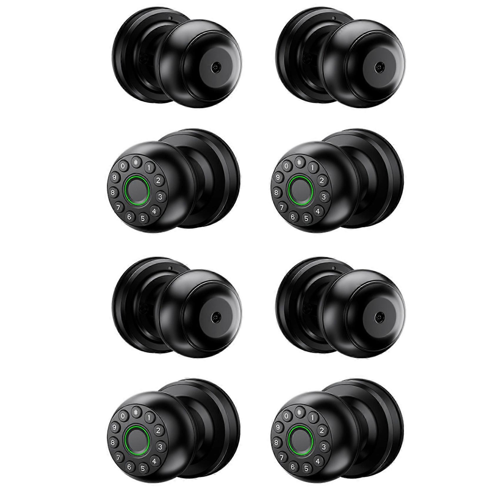 4X Smart Password Lock Fingerprint Door Lock App Remote Control Passcode Unlock Electronic Touchscreen Keypad Indoor