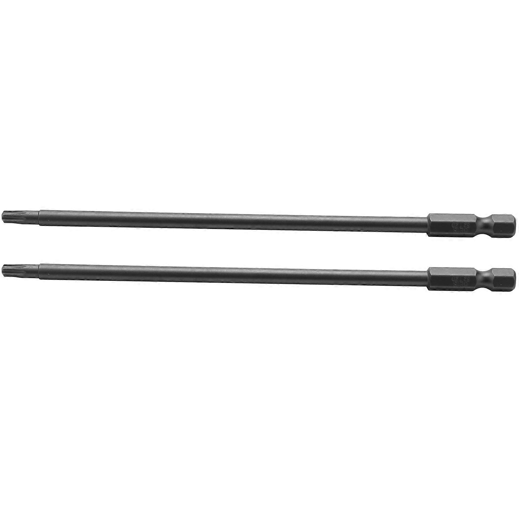 2X 1/4-inch Shank T20 Magnetic Torx Security Screwdriver Bit 150mm Long