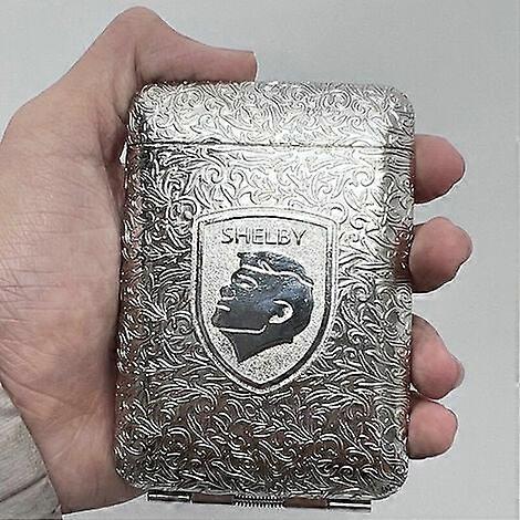 shelby cigarette case Retro Peaky Blinders Cigarette Case Hand Carved Shelby Portable Cigarette  Box Smoking Accessories Holds 16 Cigarettes