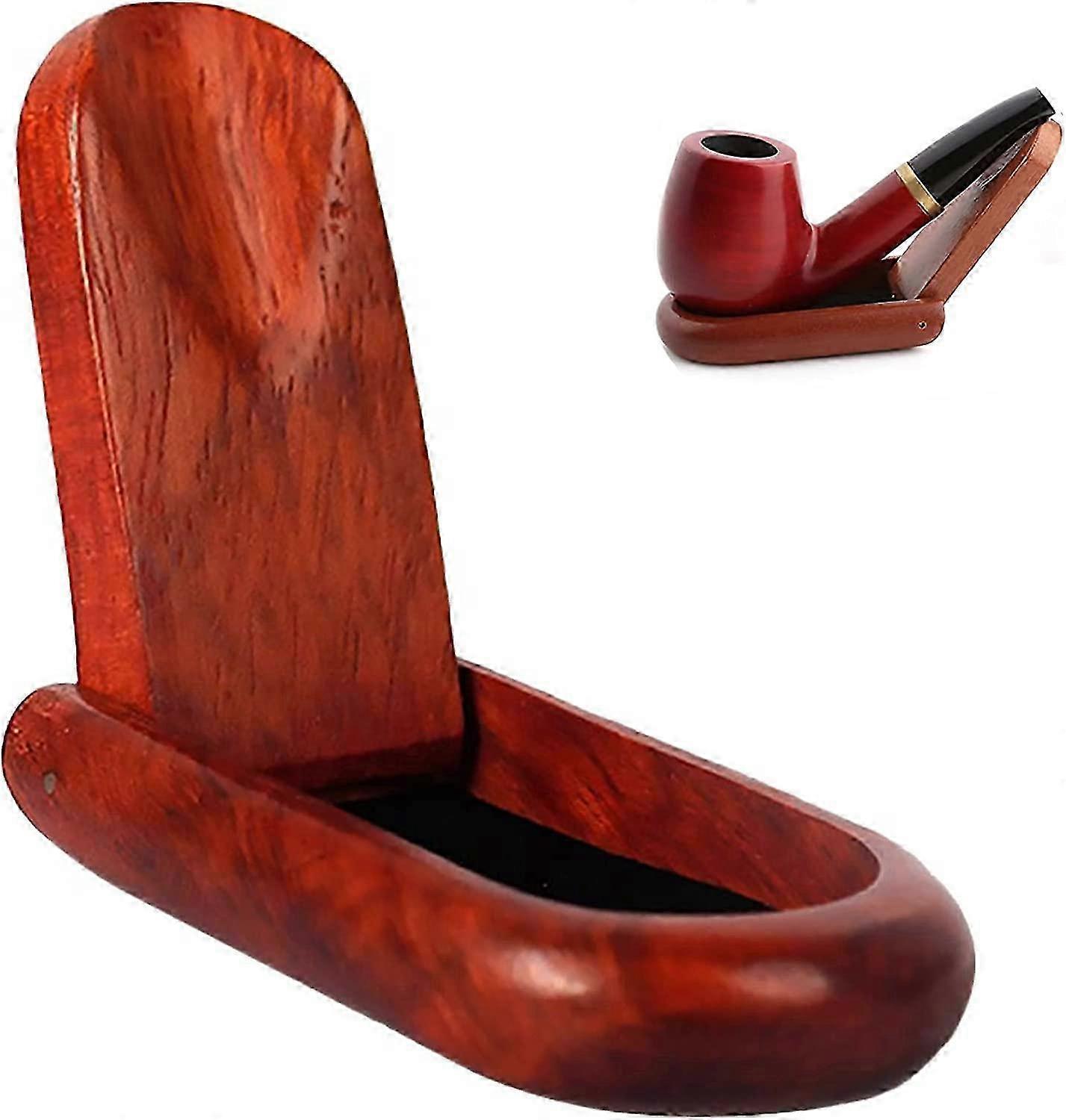 Pipe à fumer en palissandre avec support, porte-pipe pliable pour usage du tabac
