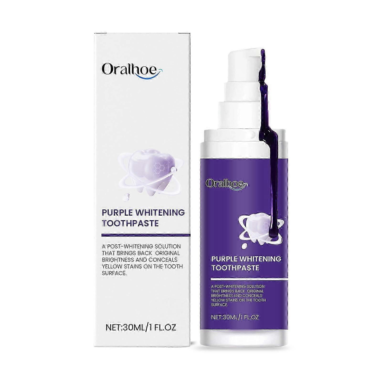 Purple Toothpaste - Tartar Stain Remover & Mint Fresh Breath, 30ml