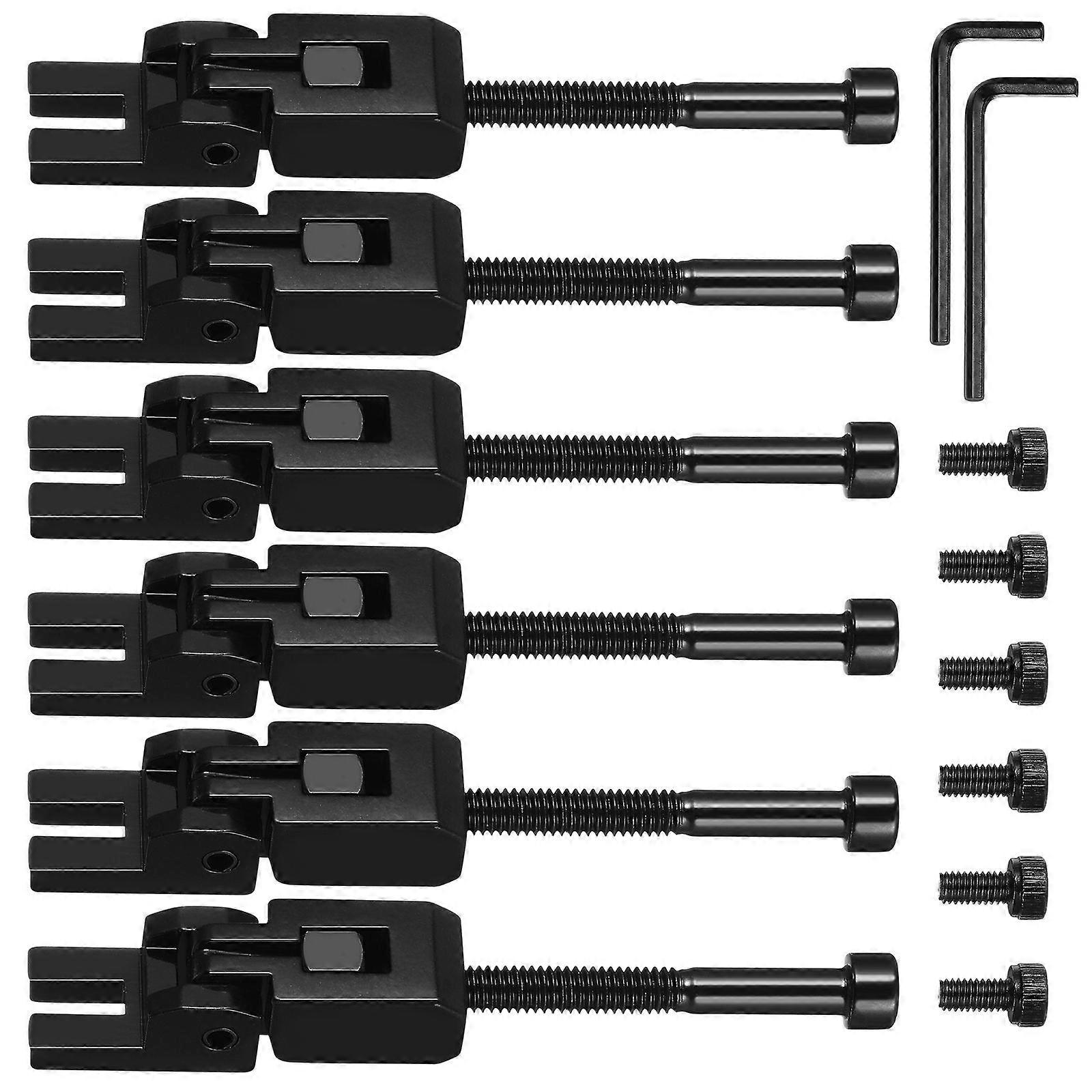 Set of 6 Double Locking Systyem Locked Saddles for Guitar Tremolo Bridge with String Lock Screws