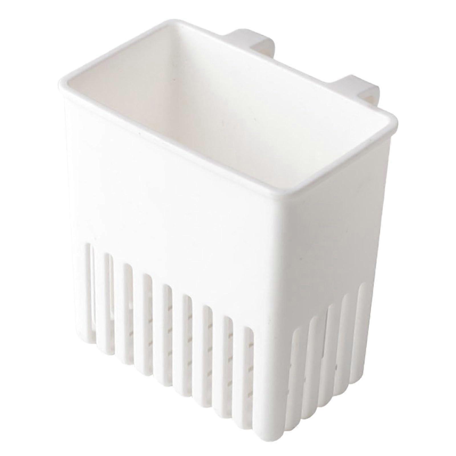 Utensil Drying Rack with  Drainage, Compact Cutlery Organizer for Countertop, White