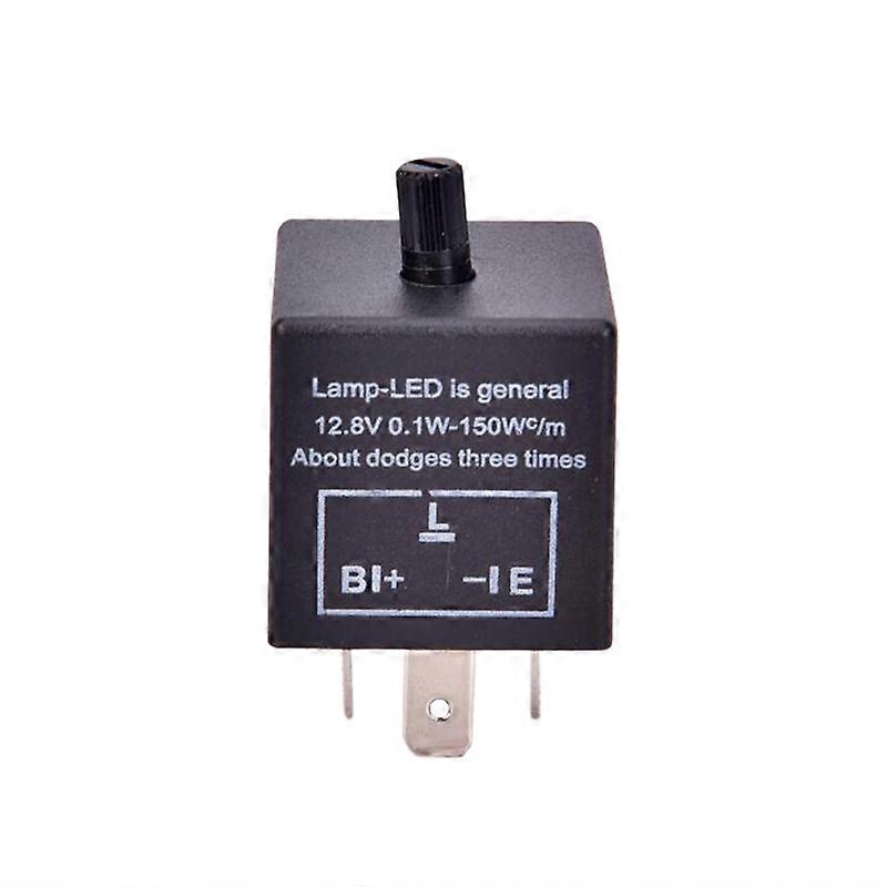 1Pc 12V 3 Pin LED Adjustable Flasher Relay Turn Signal Indicator 0.1W-150W CF13 For Motorbike Motorcycle Car Fix Flash Accessory