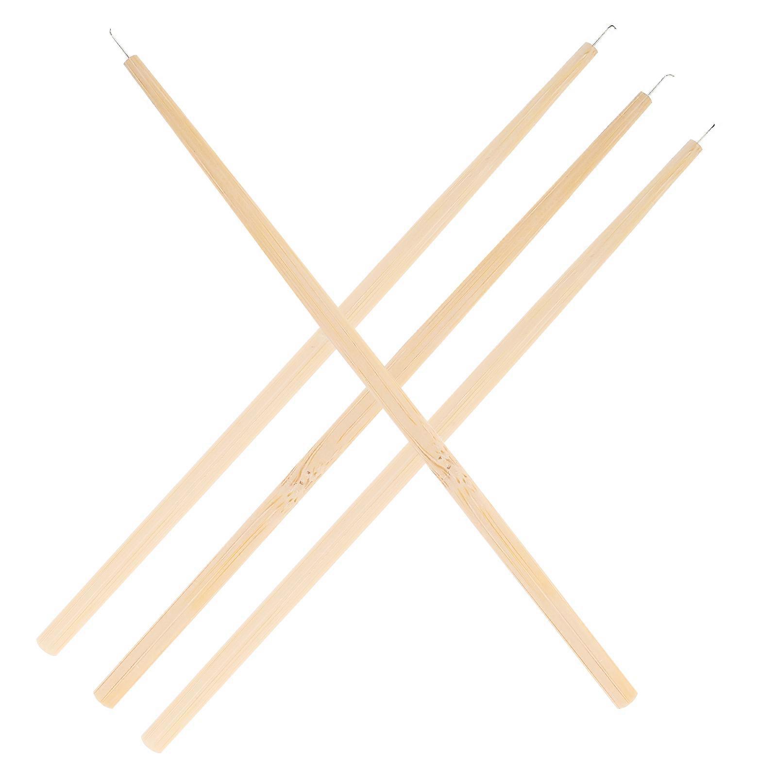 Wig Hook Wooden Handle Crochet Needle for Wig Making 4Pcs Set