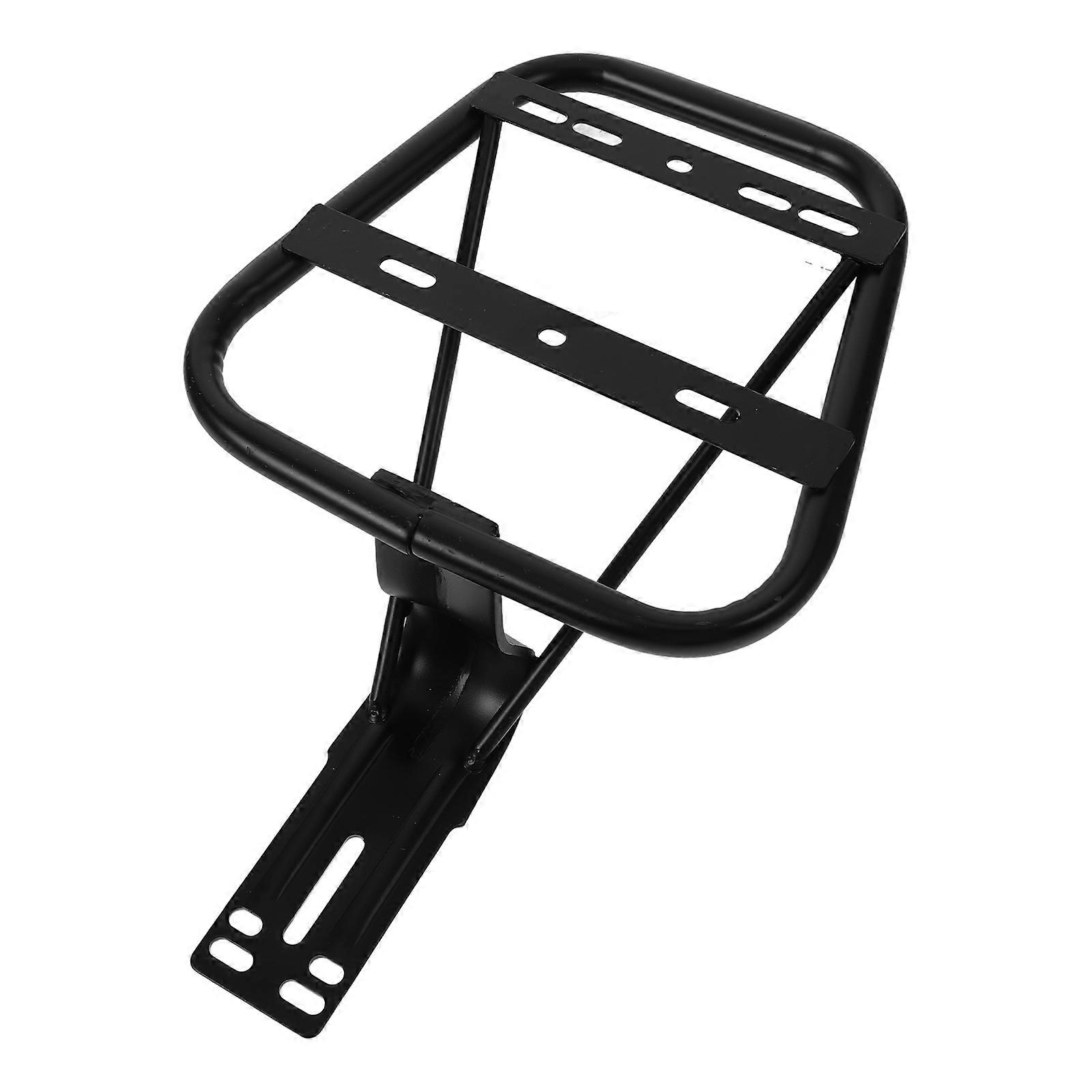 Back Rack for Electric Bicycle Storage Feature 1Set Adjustable Black Iron