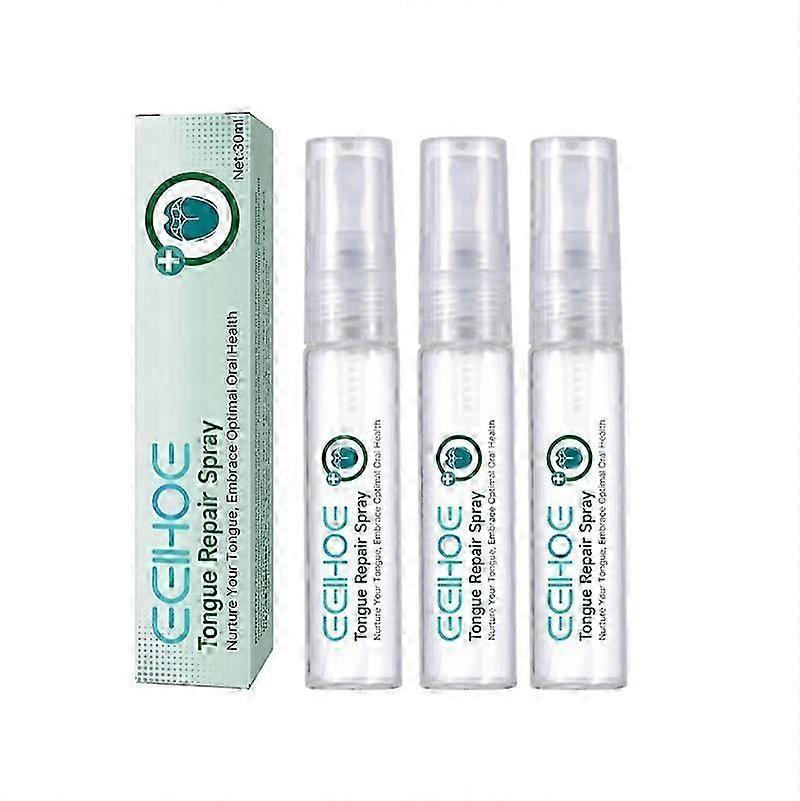 Spray réparateur pour la langue (1 à 5 flacons de 30 ml) : réduit le gonflement et soulage la mauvaise haleine. Spray réparateur pour la langue sèche et sujette à la mauvaise haleine.