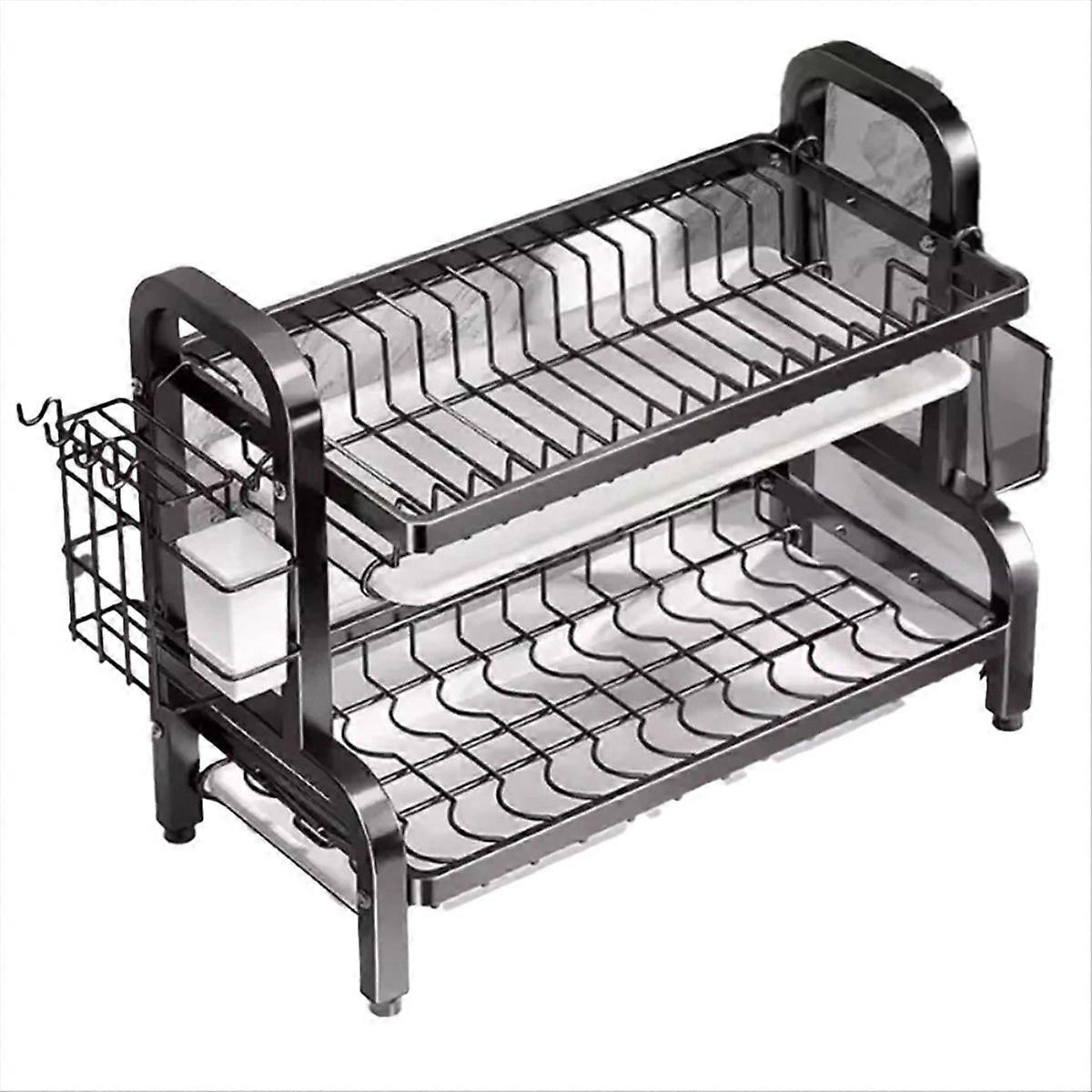 Dish Drying Rack with Utensil Holder, Cutting Board Holder