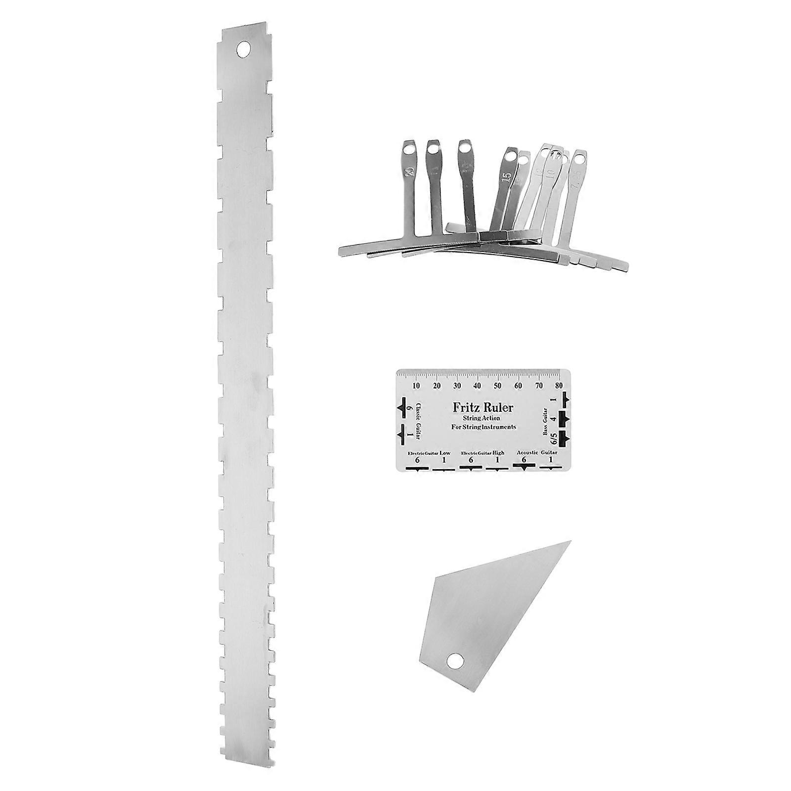 Guitar Neck Notched Straight Edge for String Action 1Set Gauge Ruler