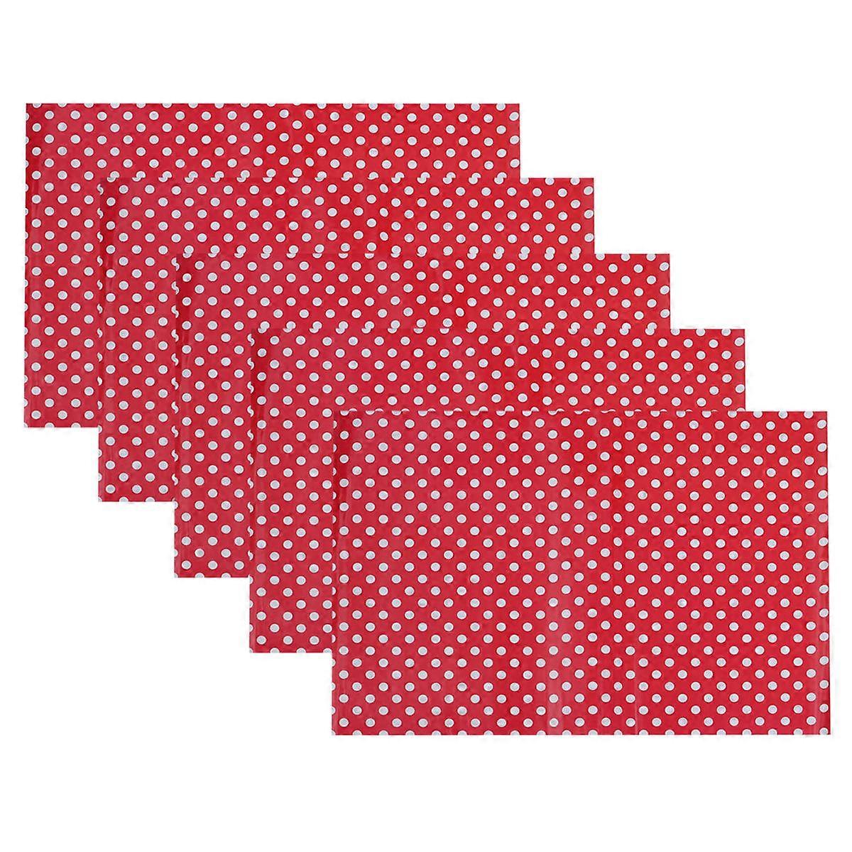 Paper Wrappers Book Packaging for Gift Wrapping 15 Sheets Red Polka Dot Style