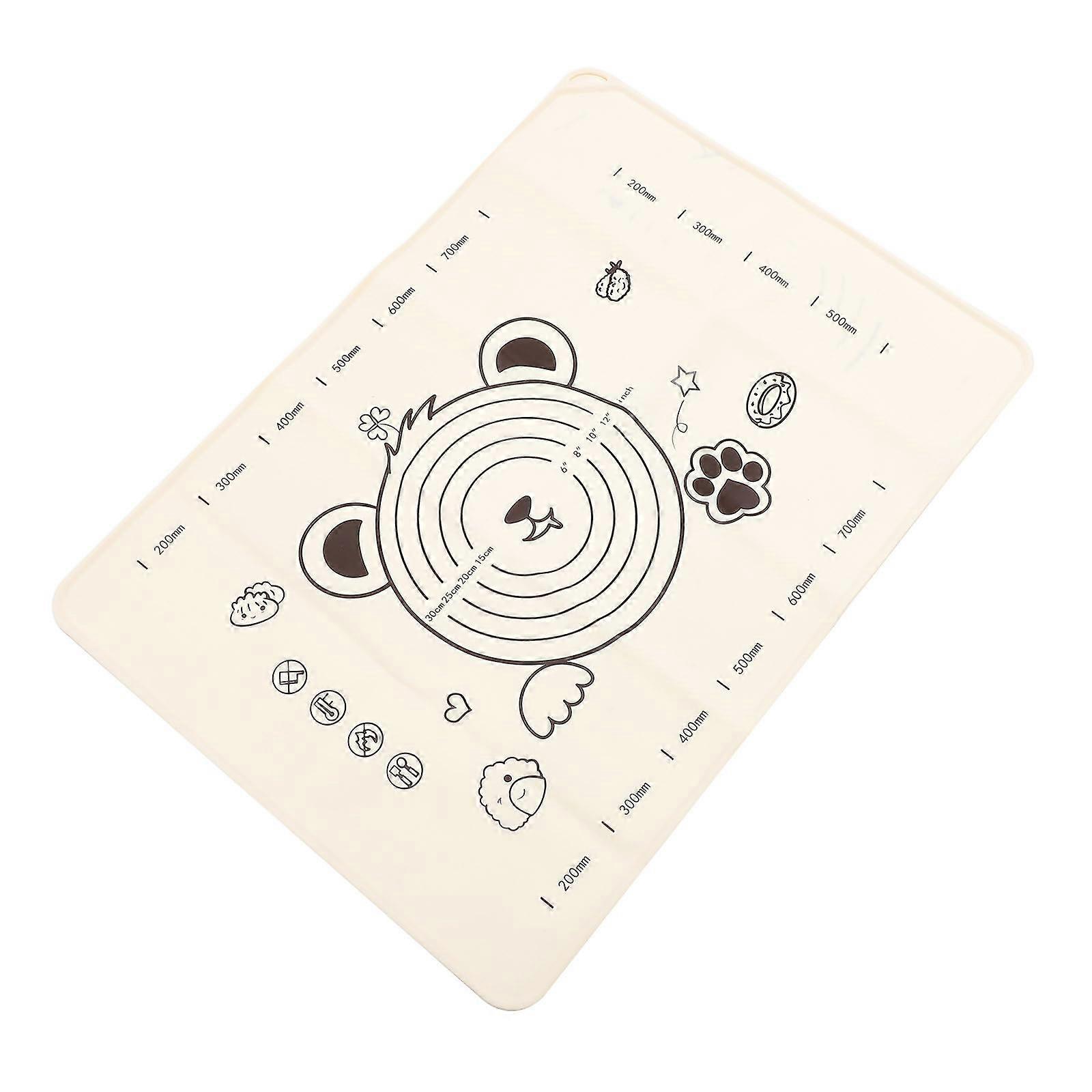 Silicone Baking Mat with Measurements Nonstick Pastry Rolling Surface Heat Resistant AntiSkid Base